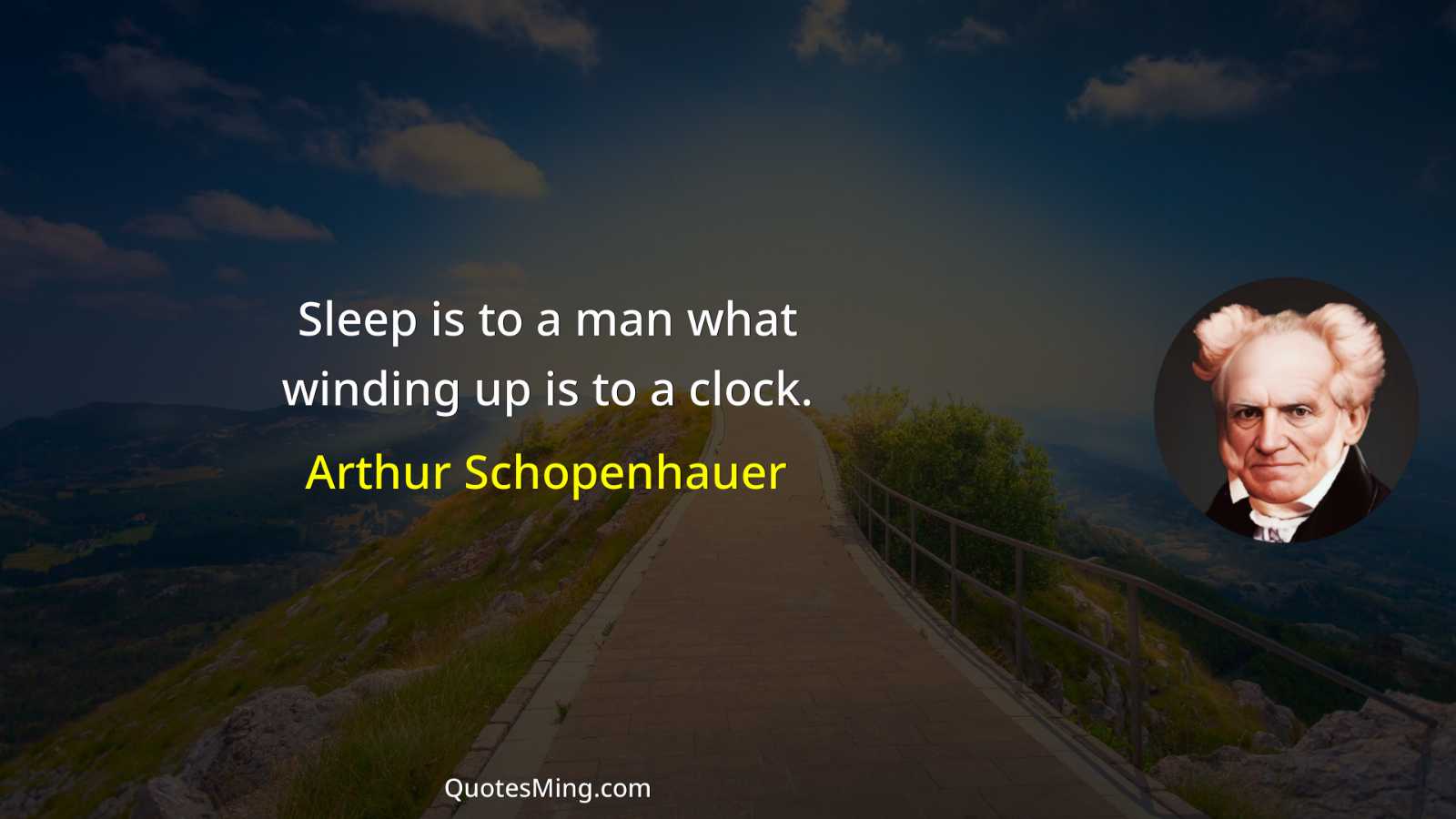 Sleep is to a man what winding up is to