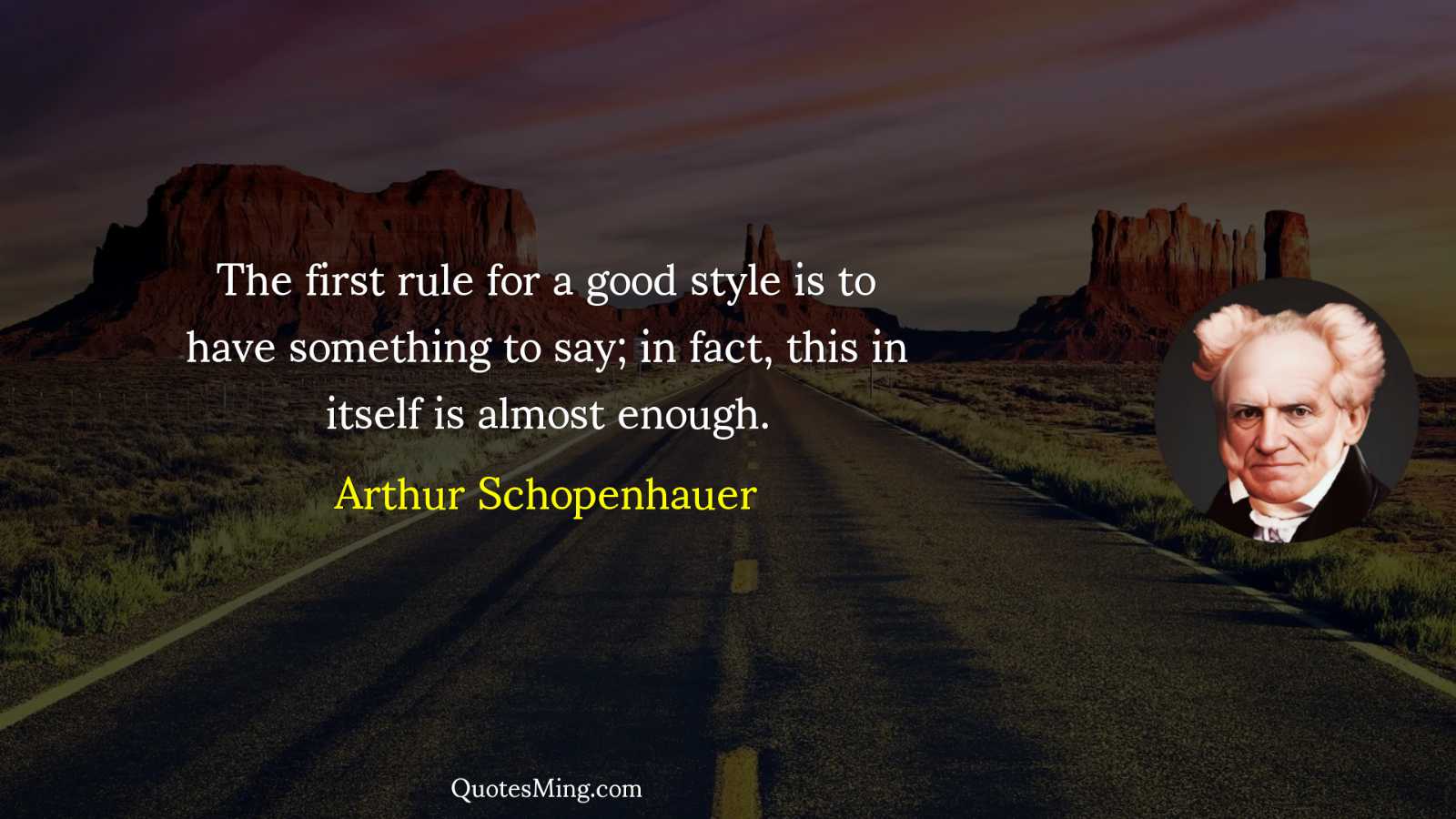 The first rule for a good style is to have