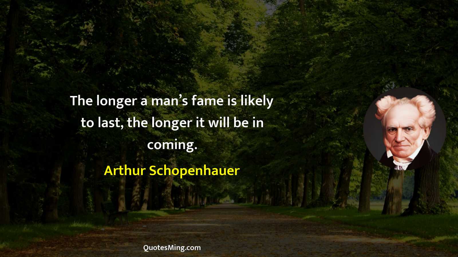 The longer a man’s fame is likely to last the