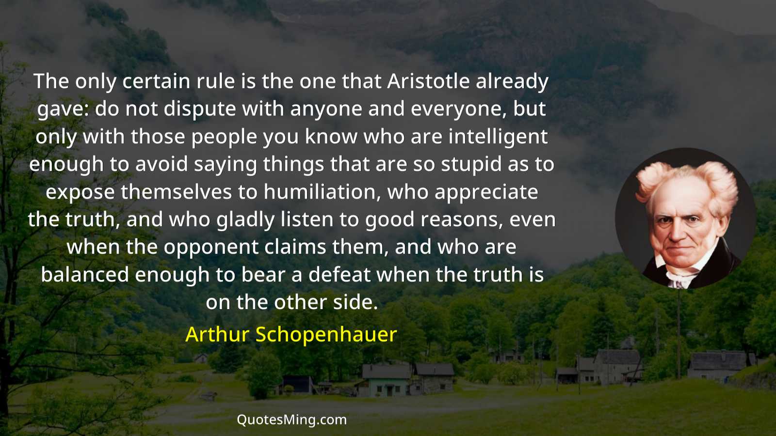 The only certain rule is the one that Aristotle already