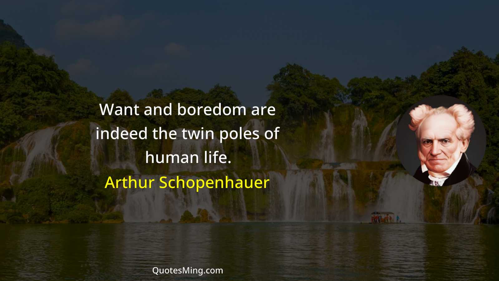 Want and boredom are indeed the twin poles of human