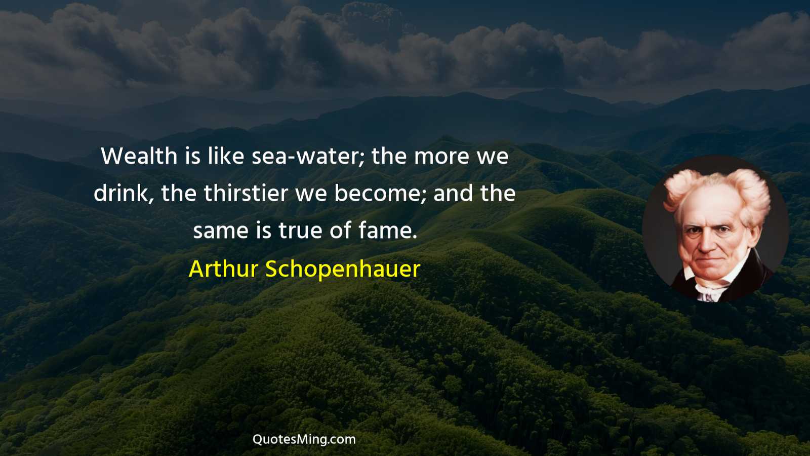 Wealth is like sea-water; the more we drink the thirstier