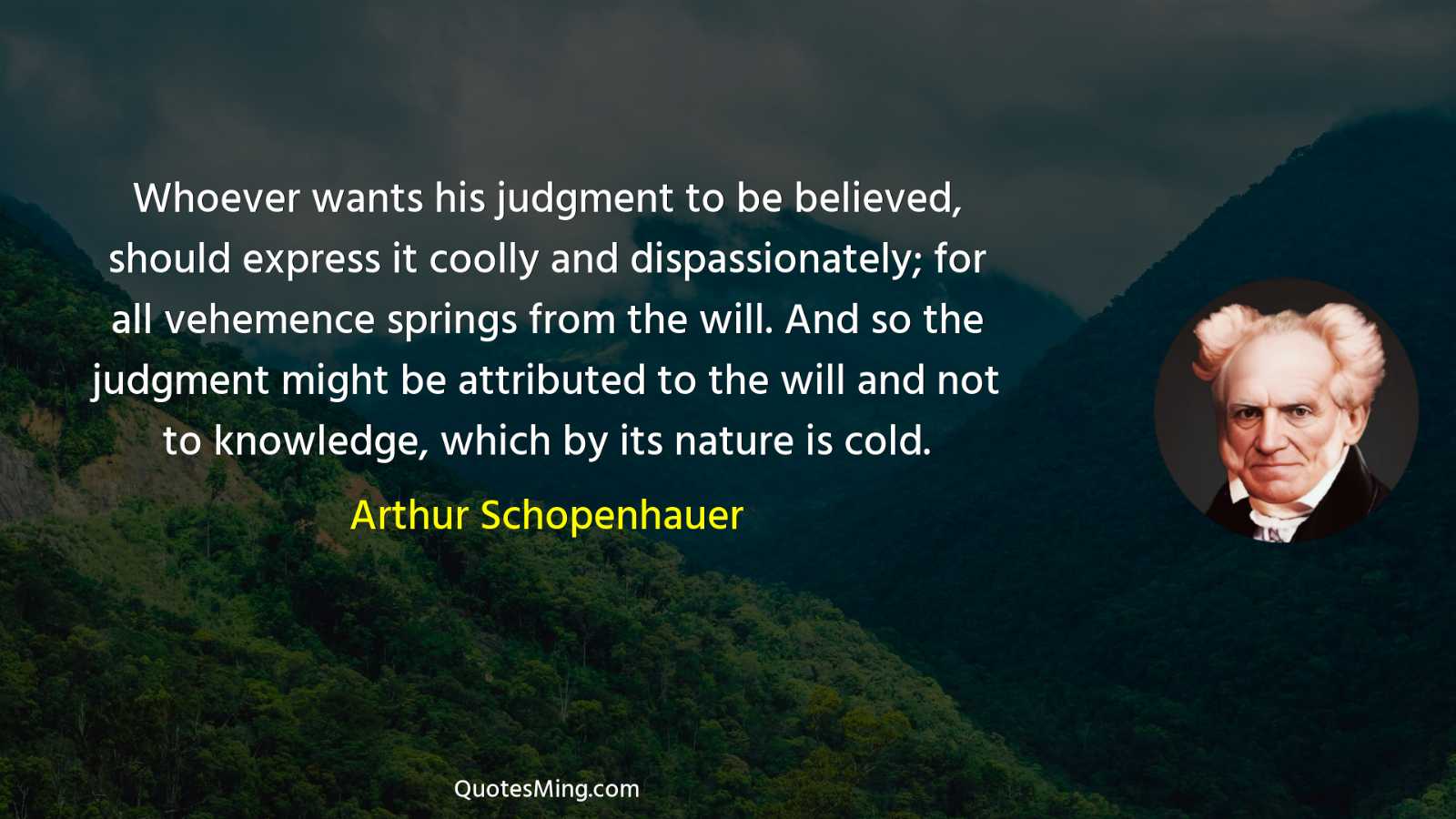 Whoever wants his judgment to be believed should express it