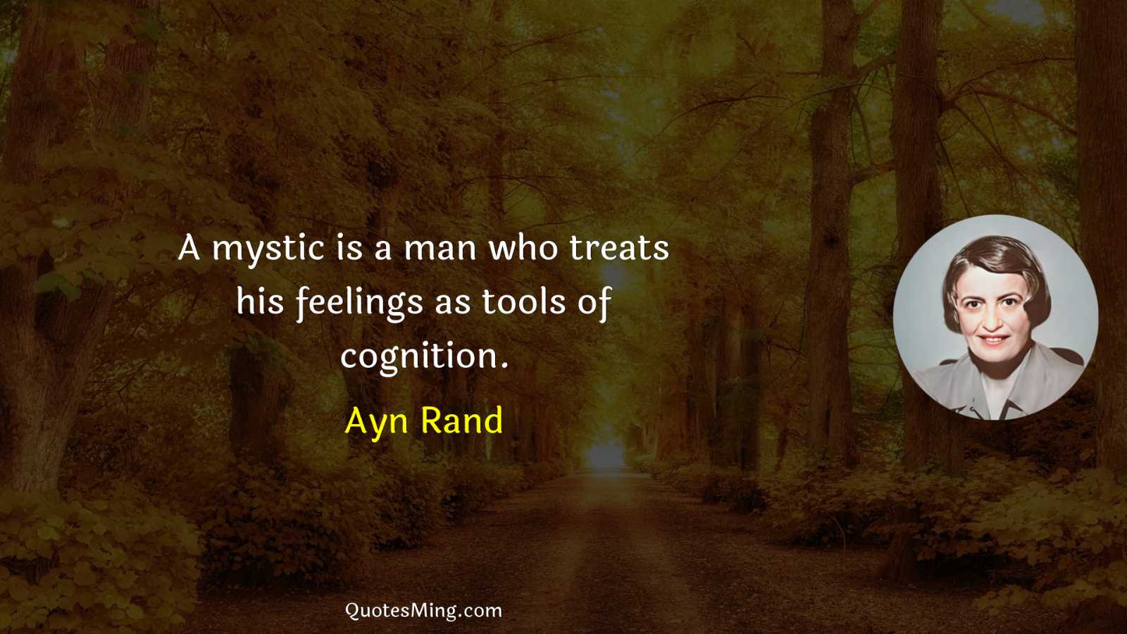 A mystic is a man who treats his feelings as