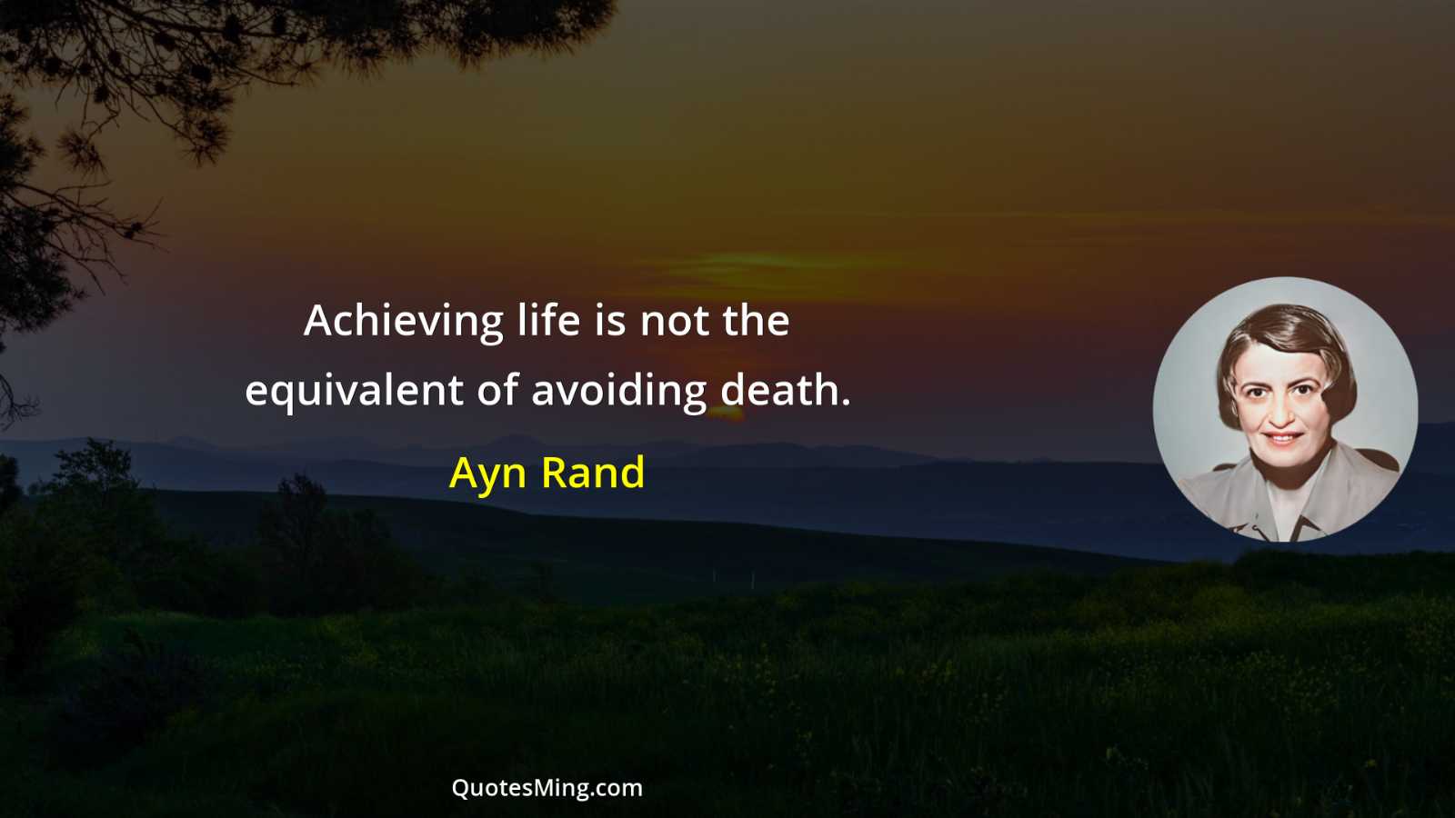 Achieving life is not the equivalent of avoiding death