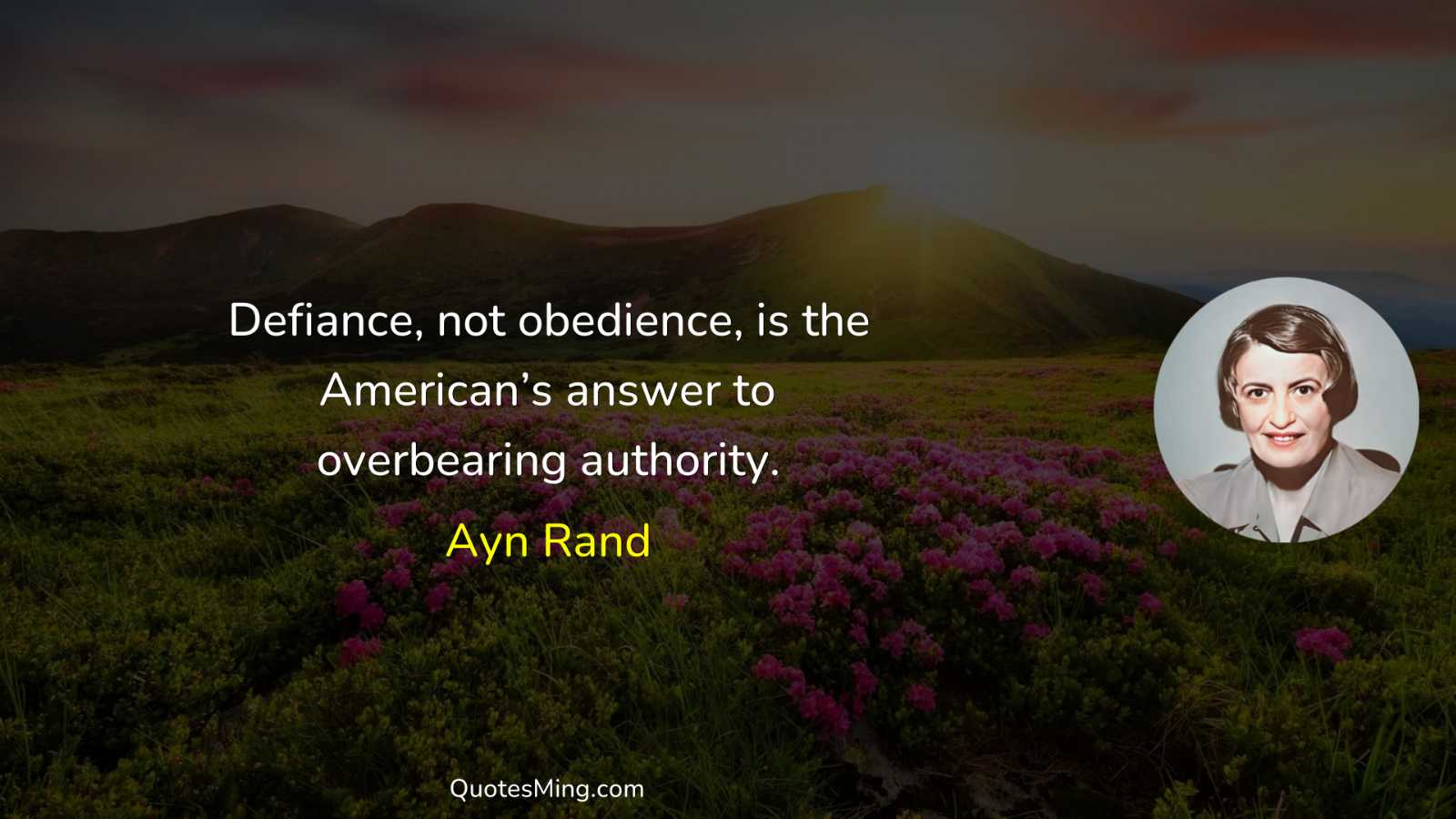 Defiance not obedience is the American’s answer to overbearing authority