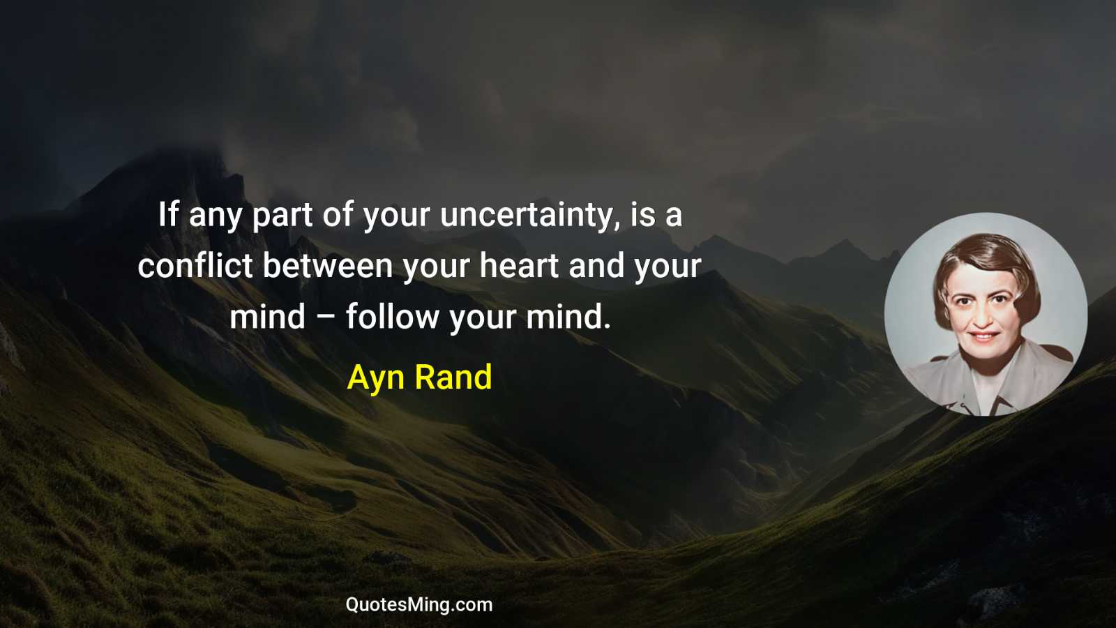 If any part of your uncertainty is a conflict between