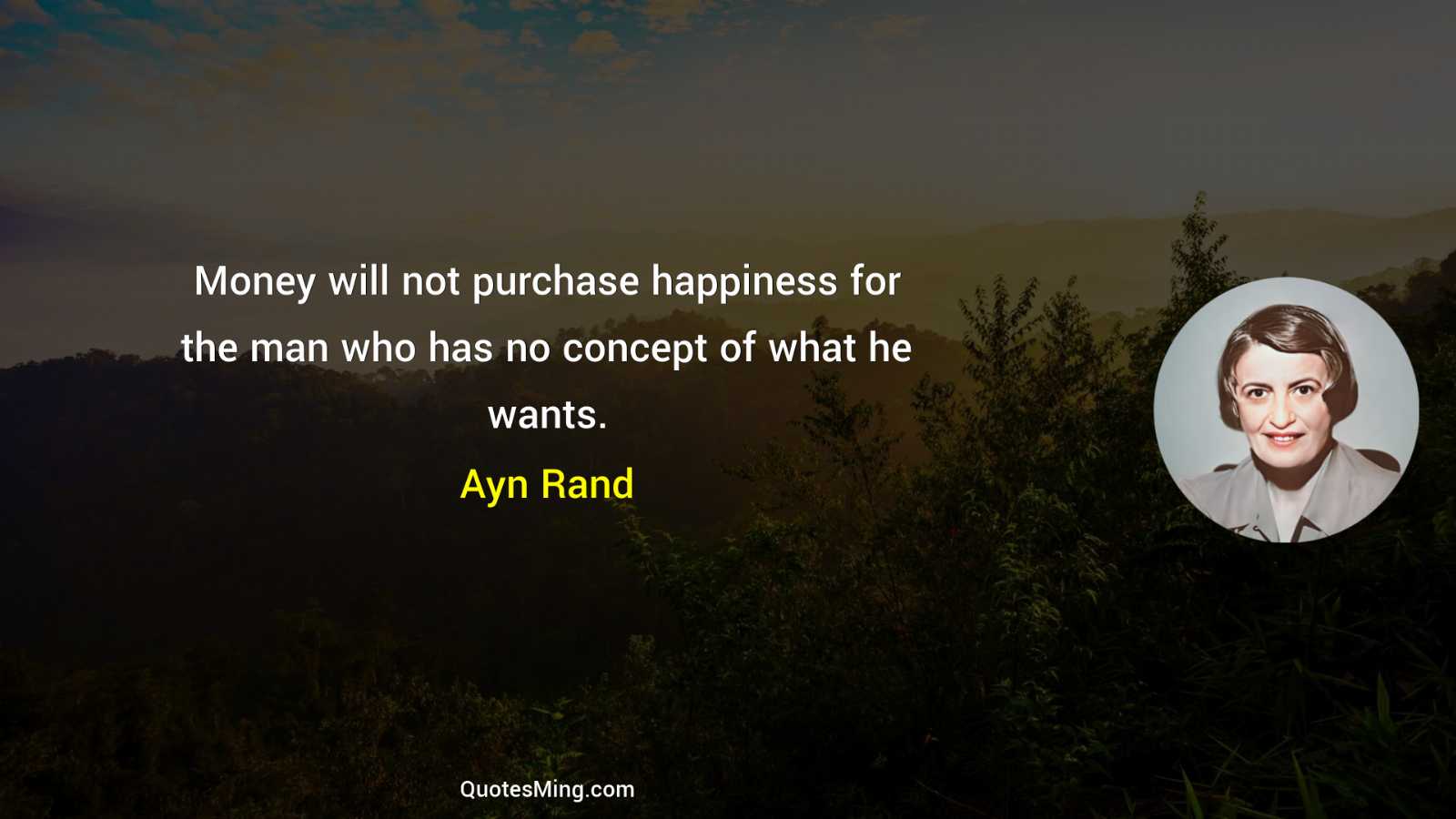 Money will not purchase happiness for the man who has