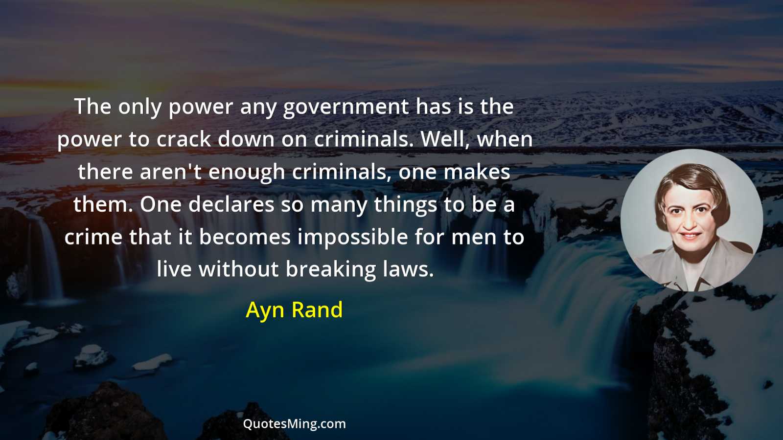 The only power any government has is the power to