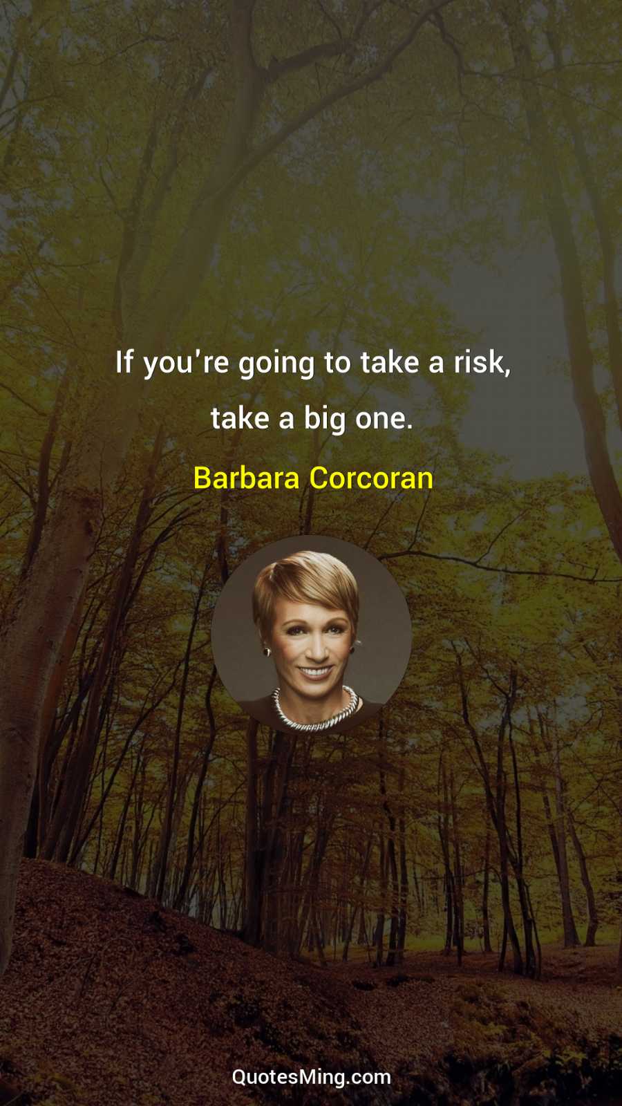 If you're going to take a risk take a big