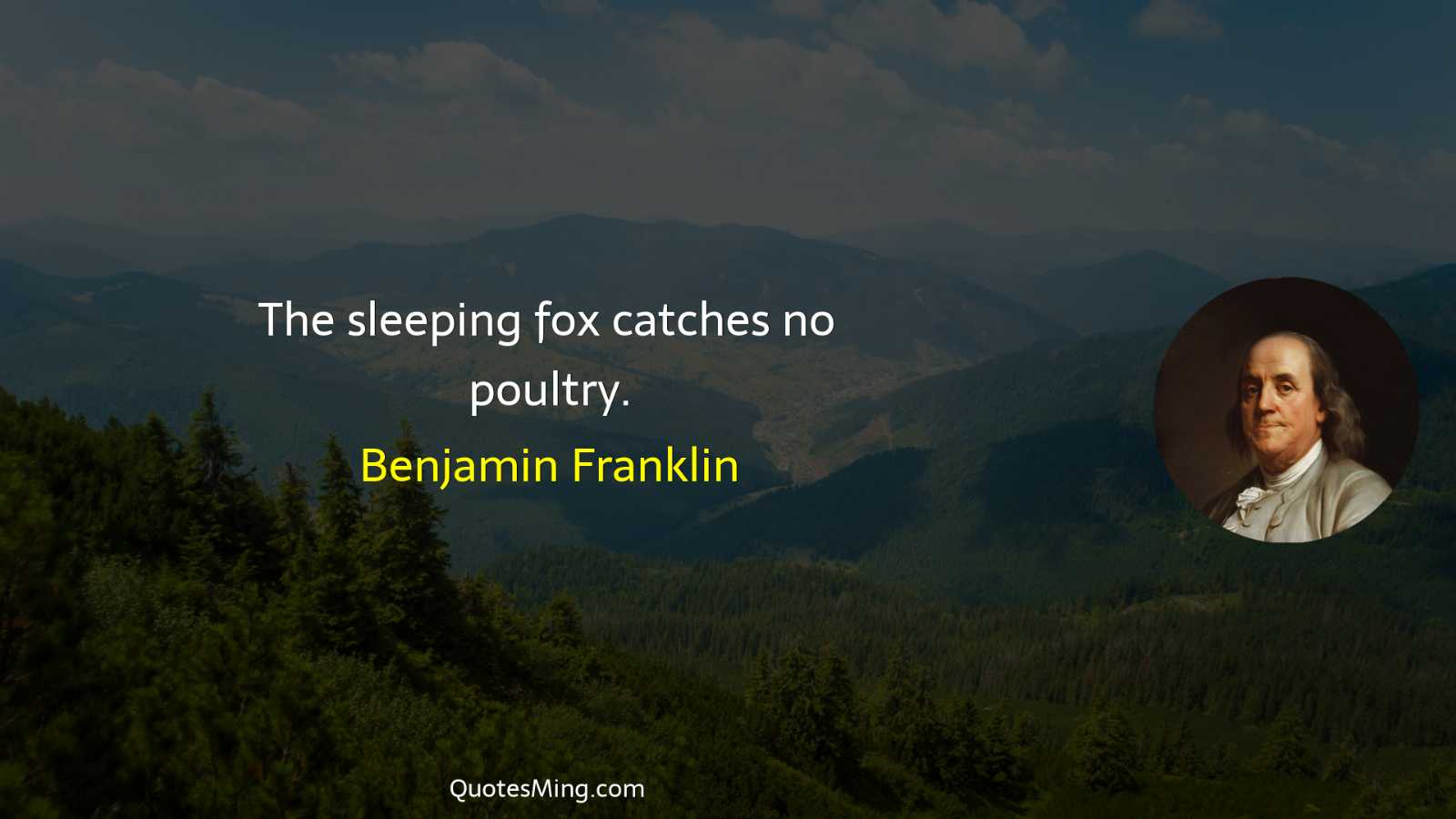 The sleeping fox catches no poultry