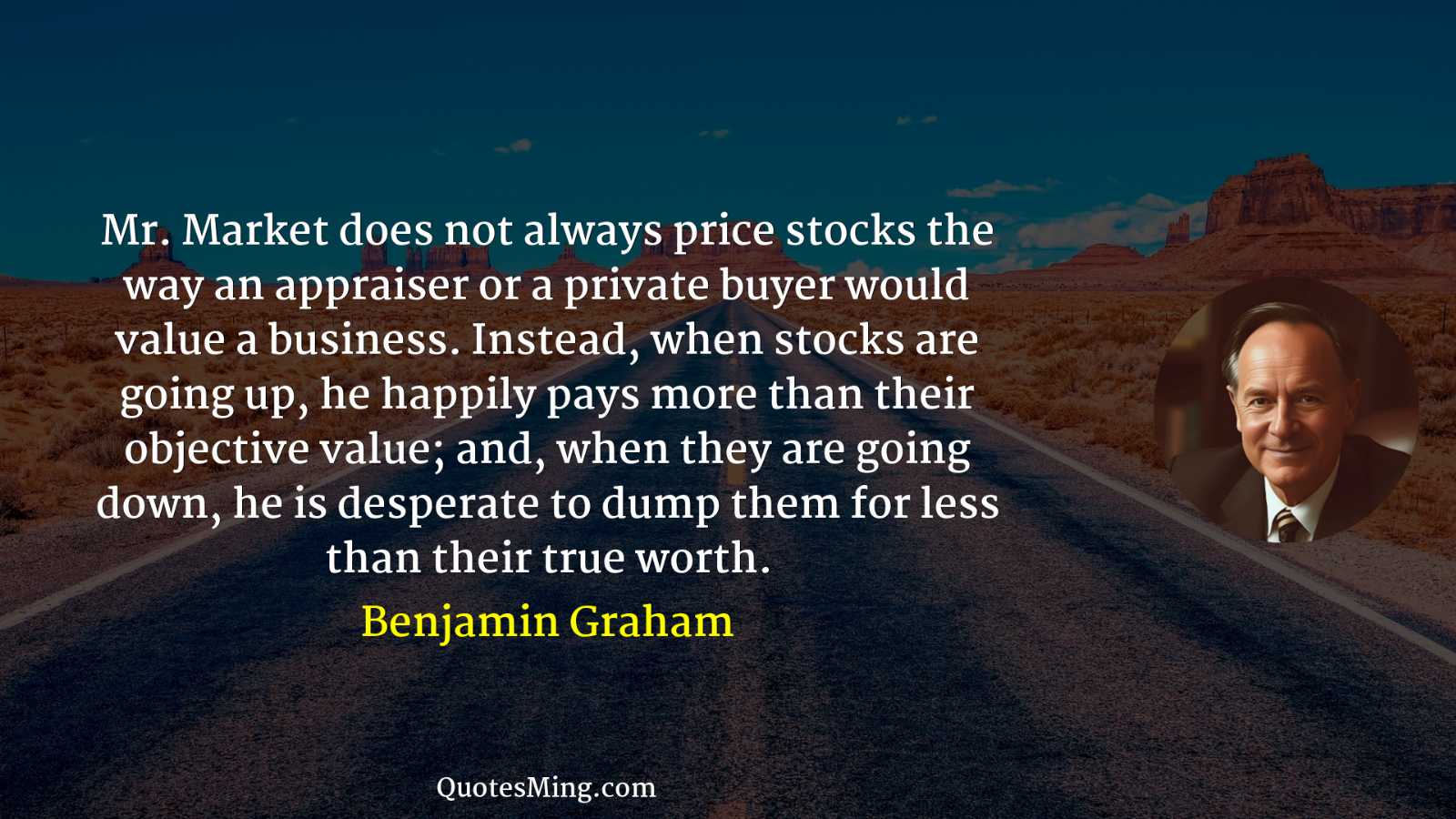 Mr Market does not always price stocks the way an