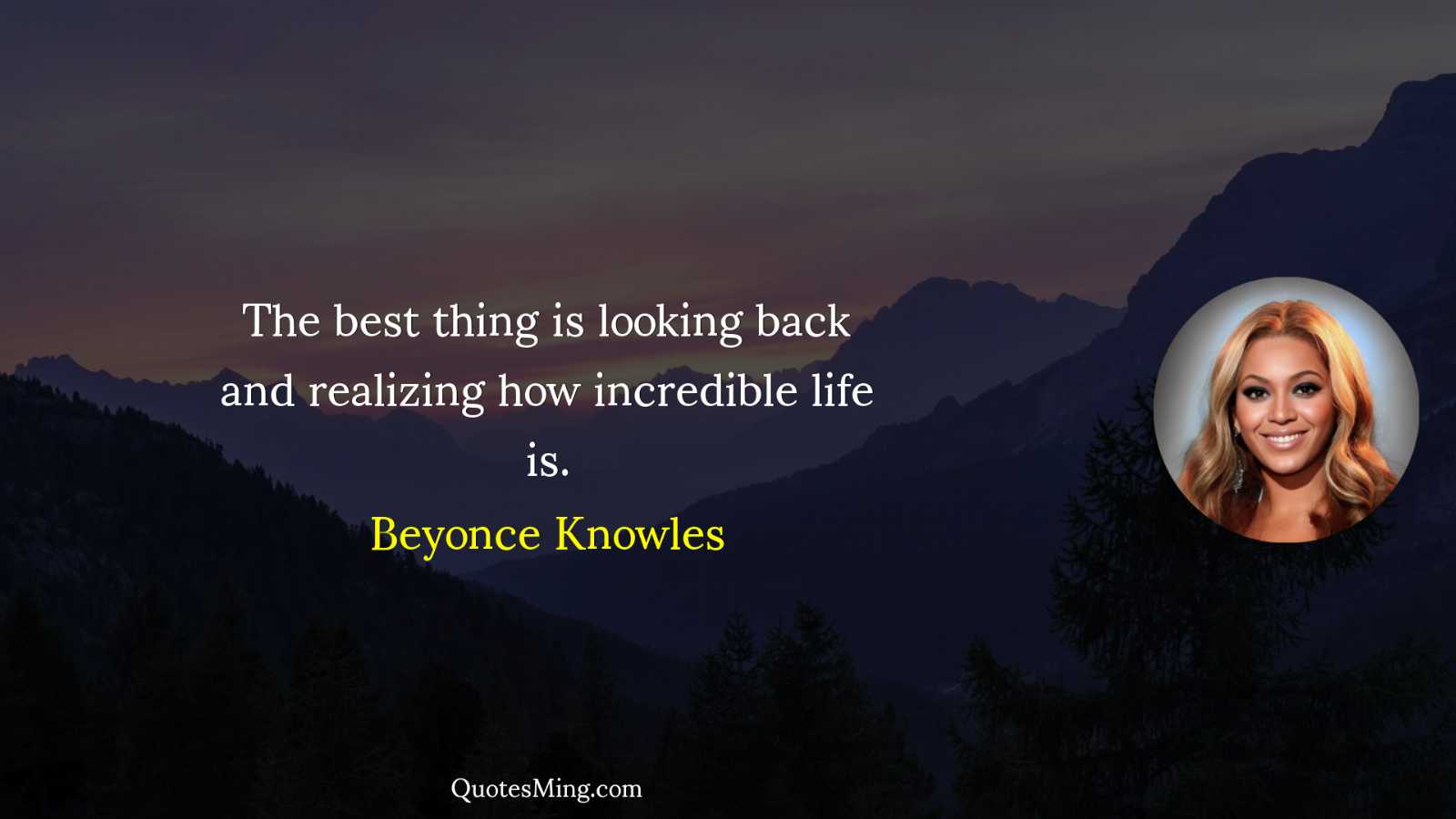 The best thing is looking back and realizing how incredible