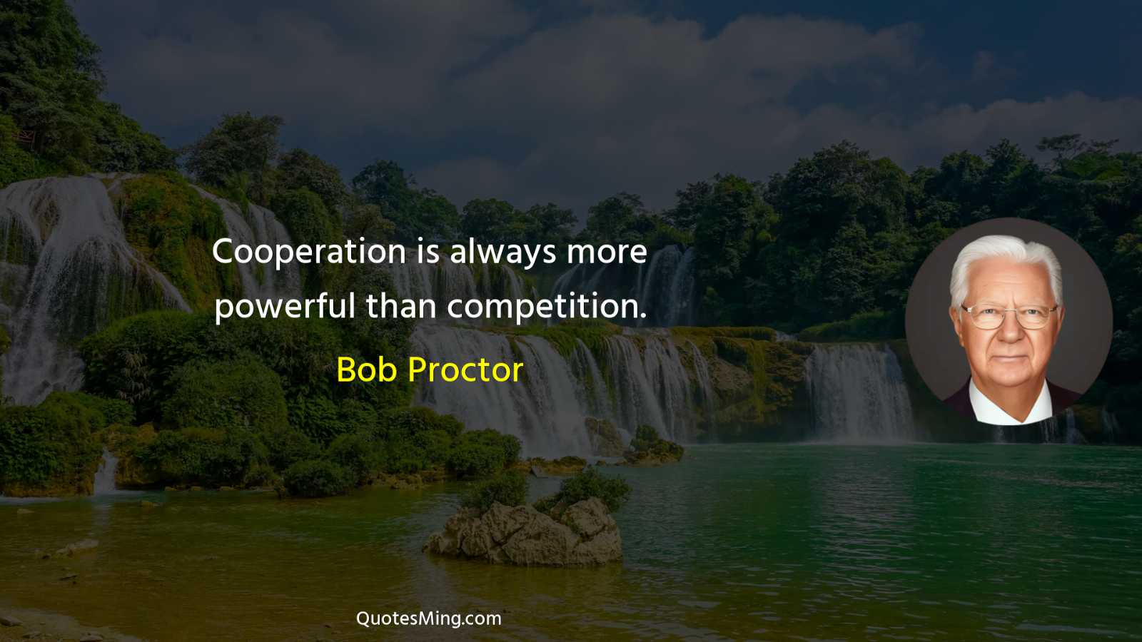 Cooperation is always more powerful than competition