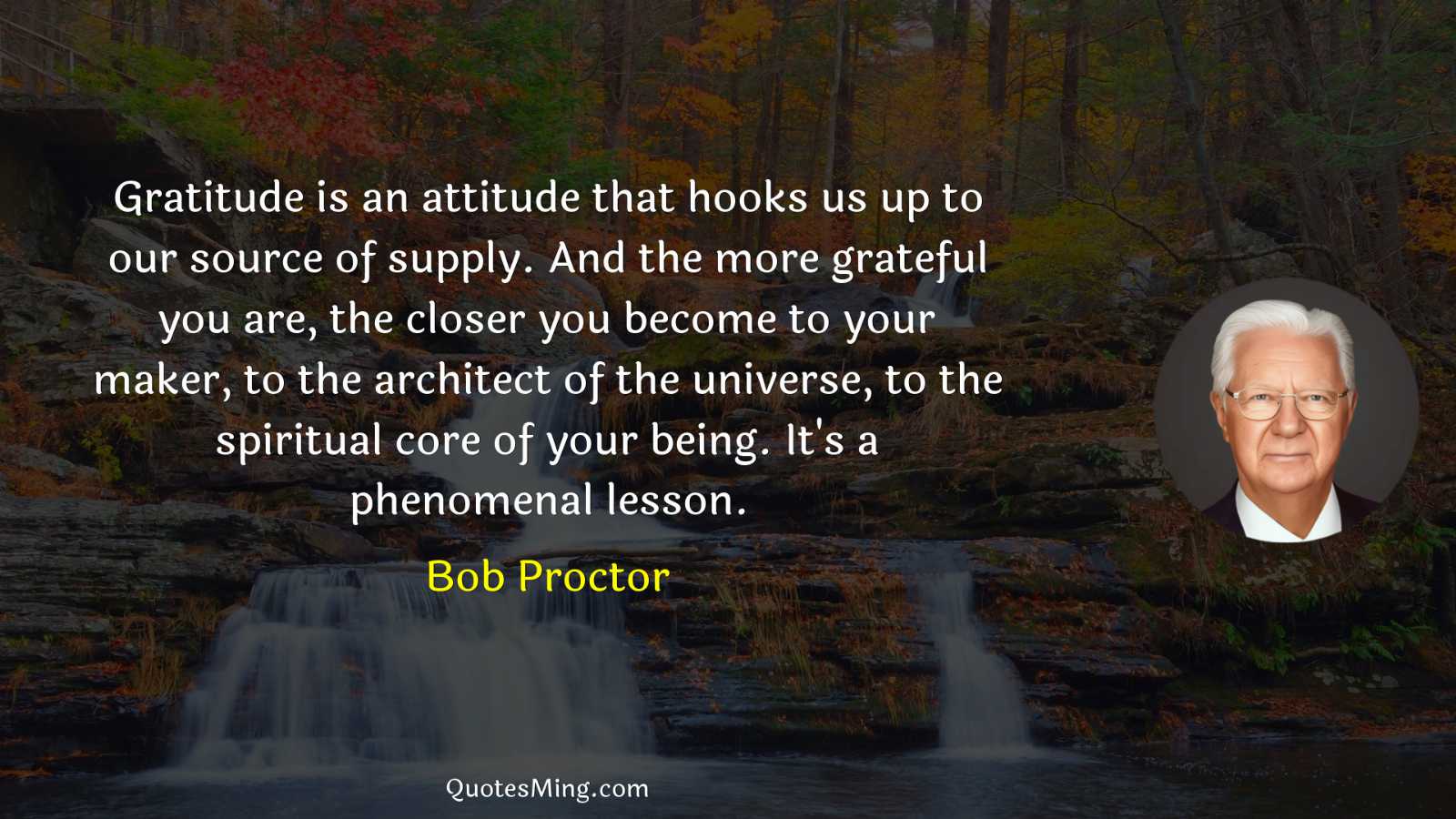 Gratitude is an attitude that hooks us up to our