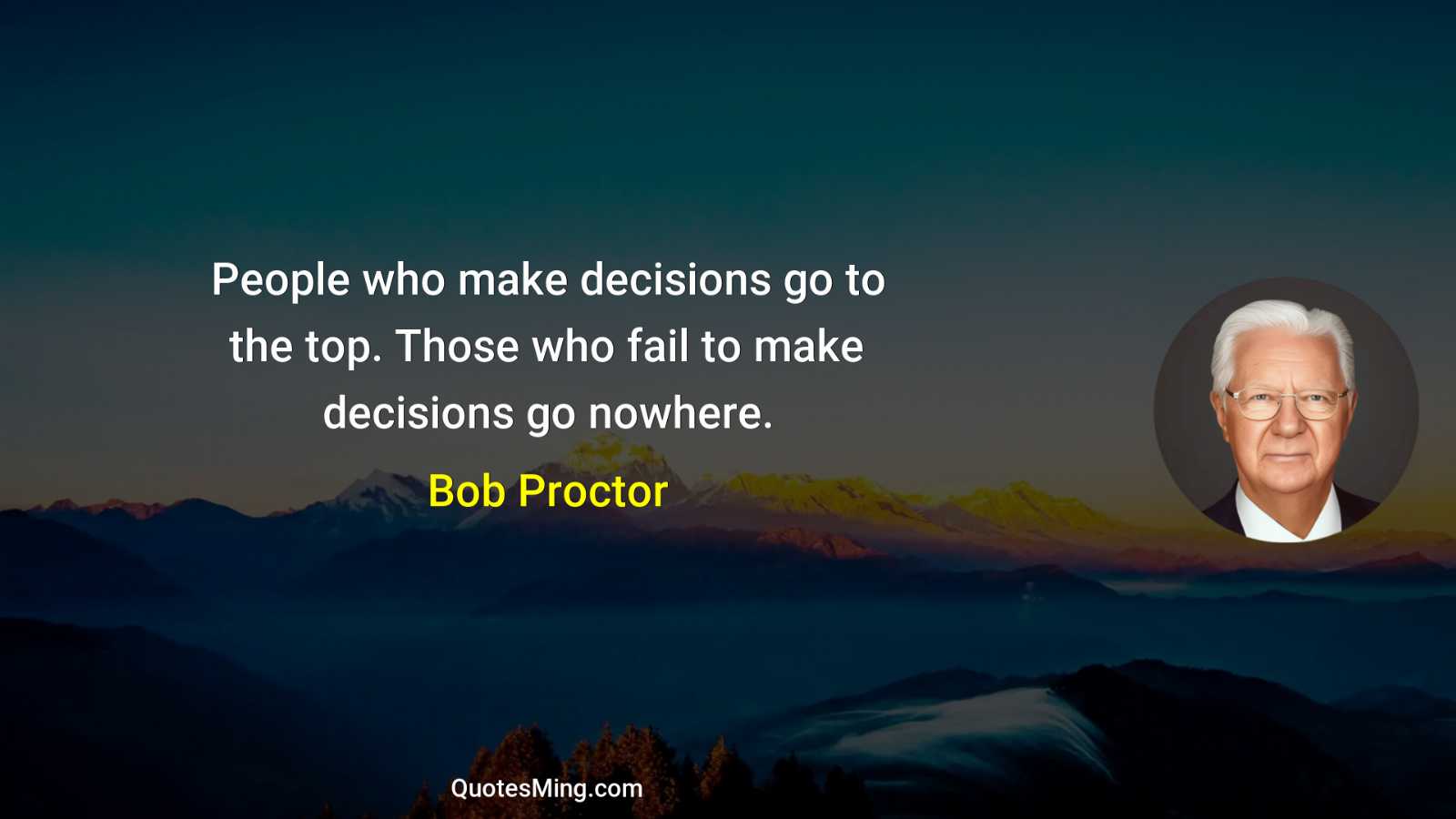 People who make decisions go to the top Those who