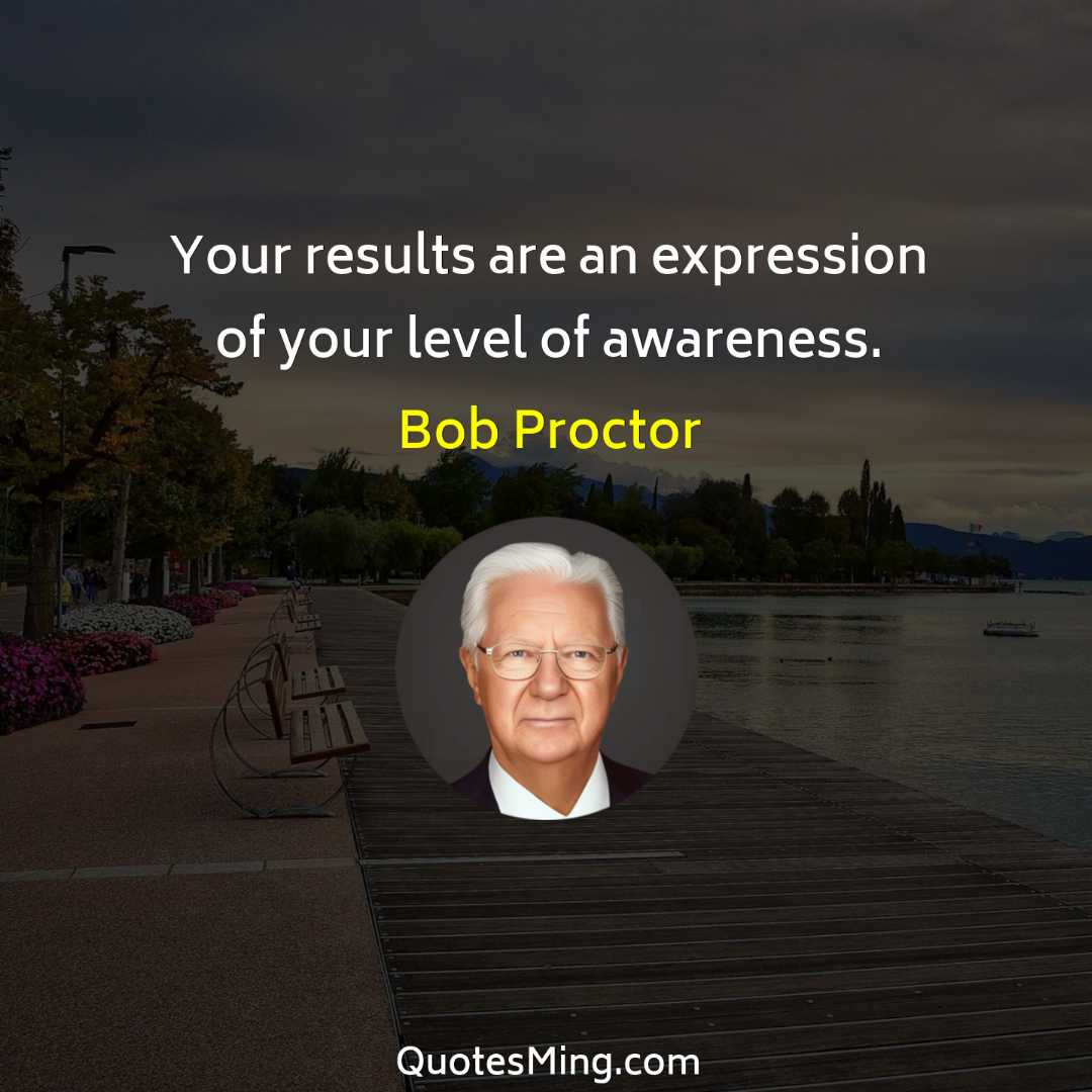 Your results are an expression of your level of awareness