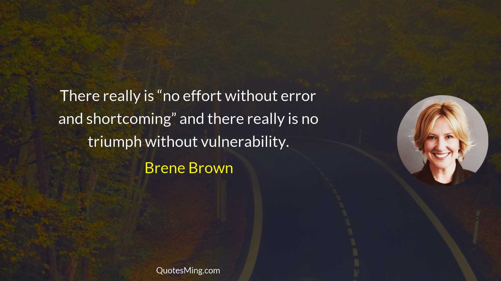 There really is “no effort without error and shortcoming” and