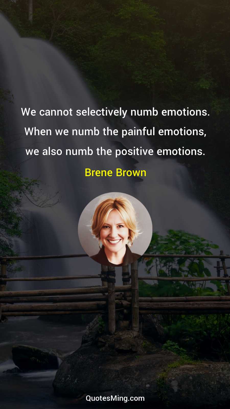 We cannot selectively numb emotions When we numb the painful