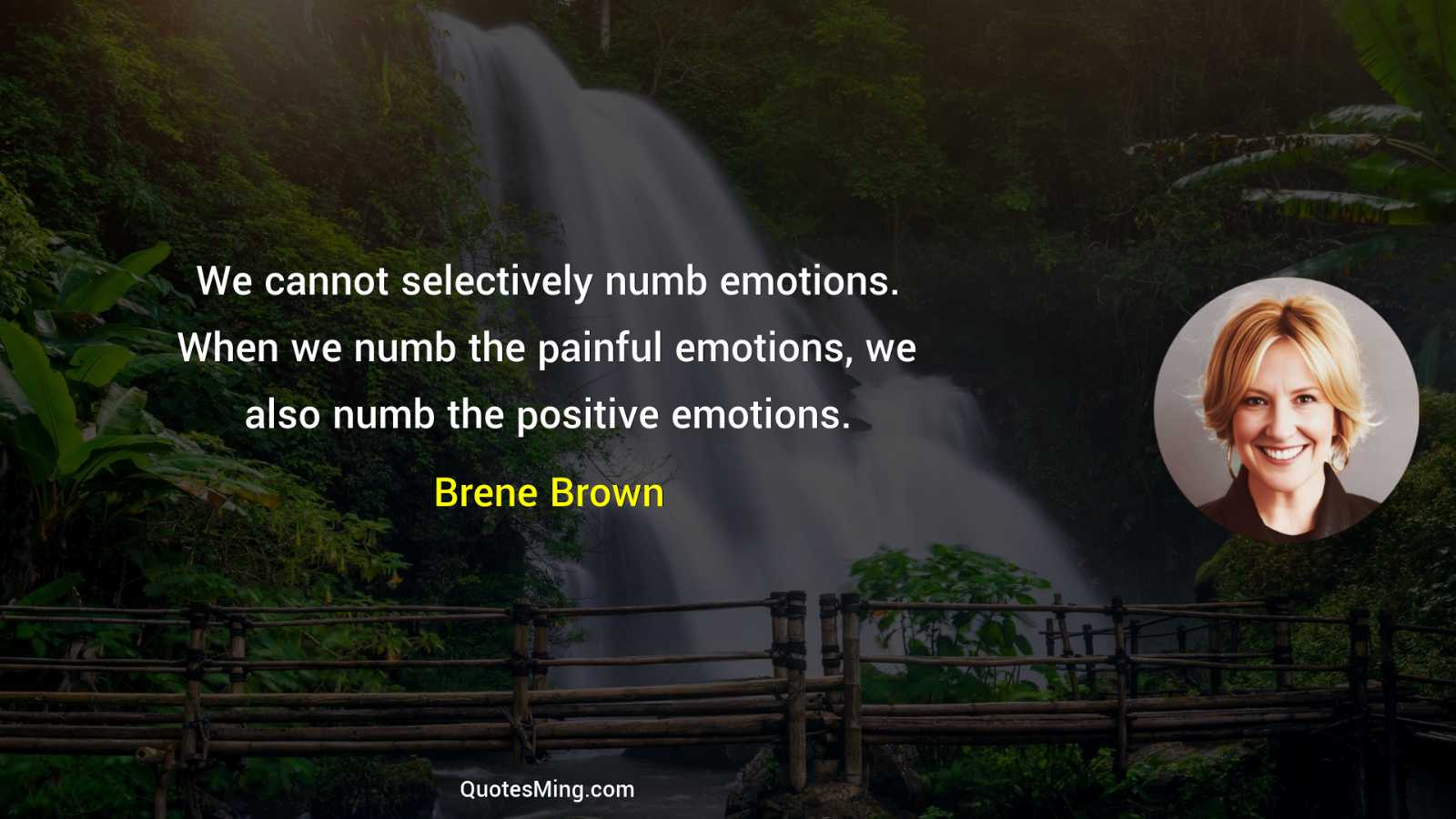 We cannot selectively numb emotions When we numb the painful