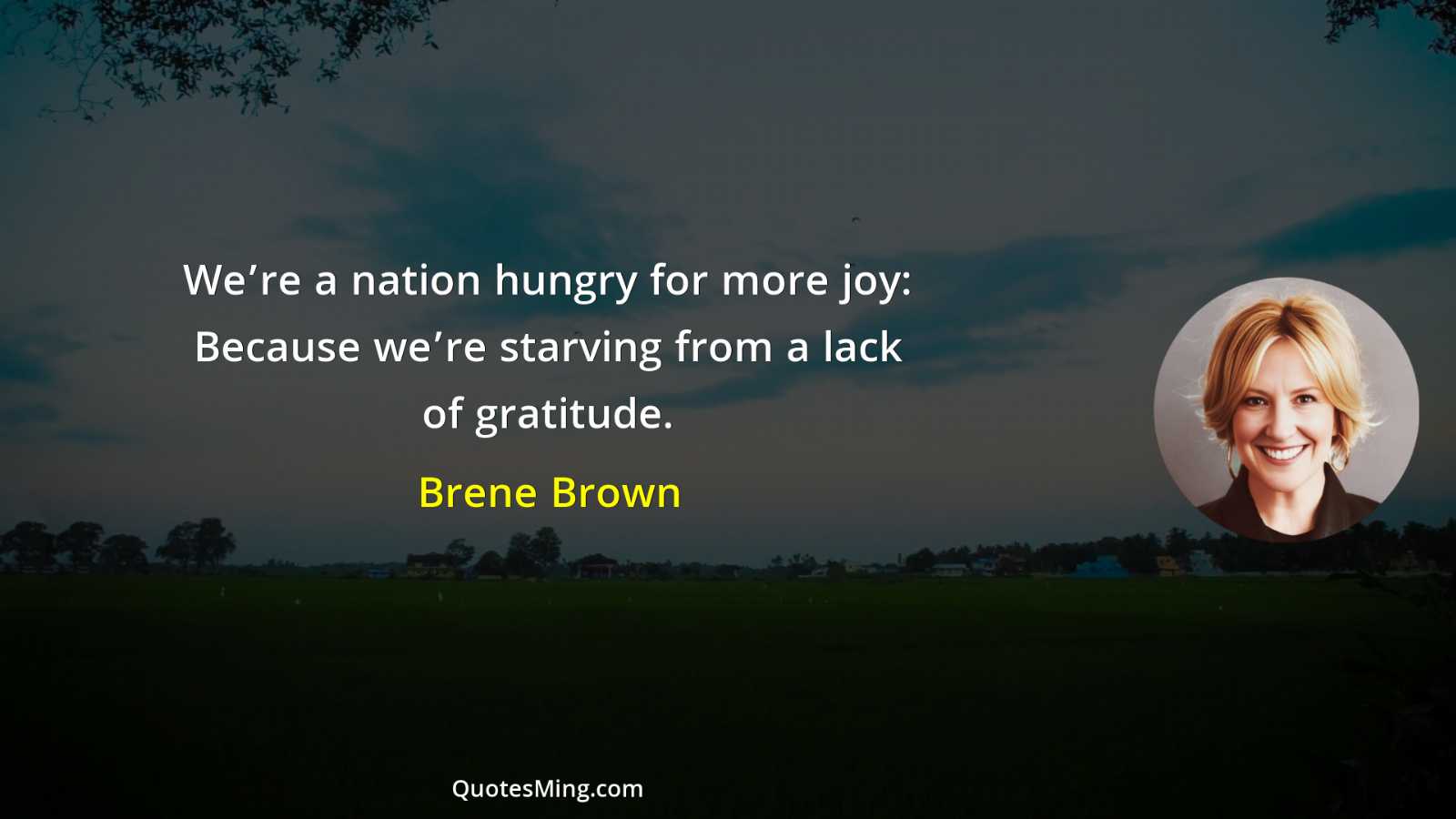 We’re a nation hungry for more joy: Because we’re starving