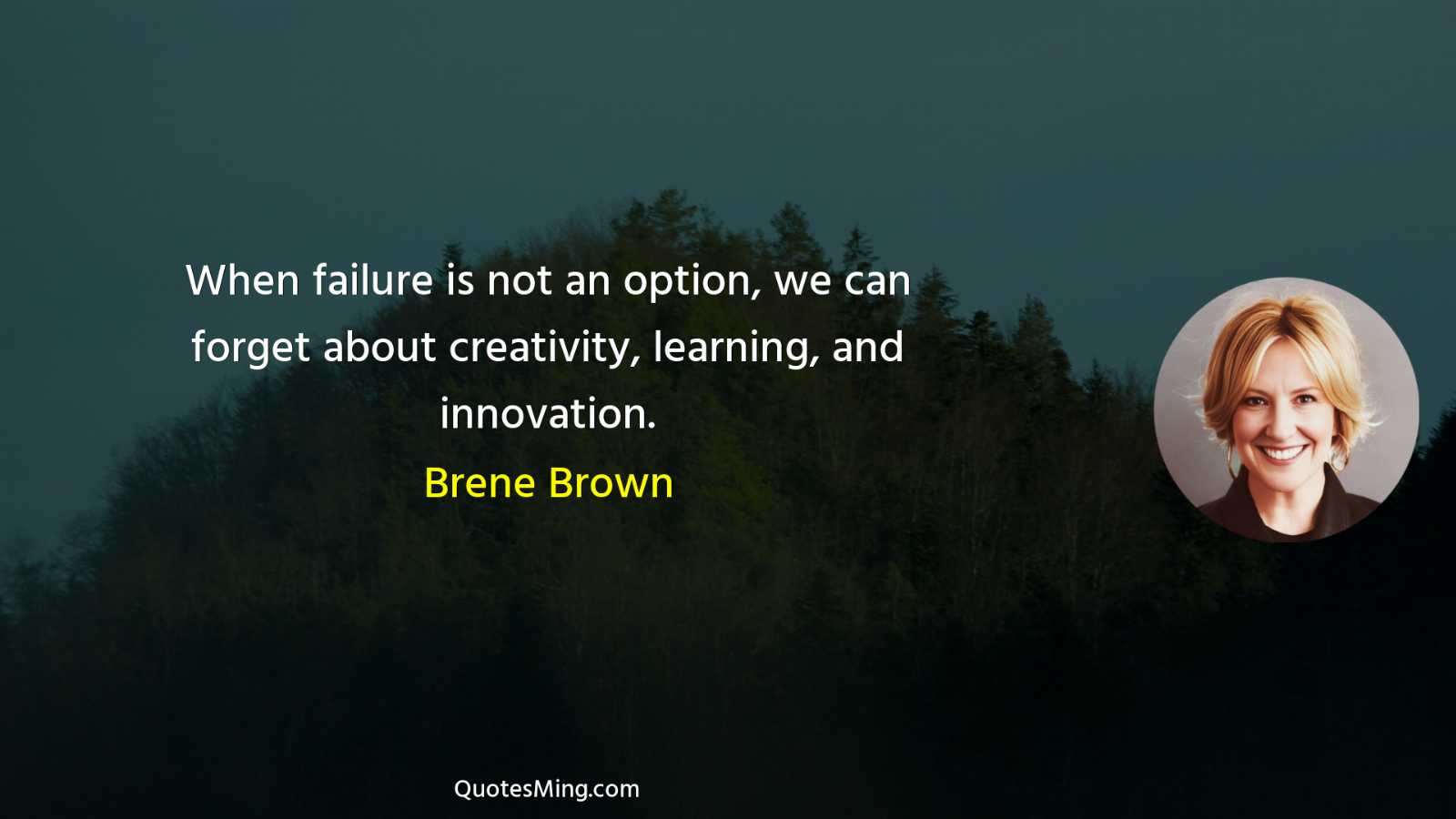 When failure is not an option we can forget about