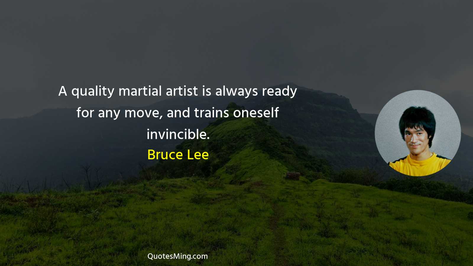 A quality martial artist is always ready for any move