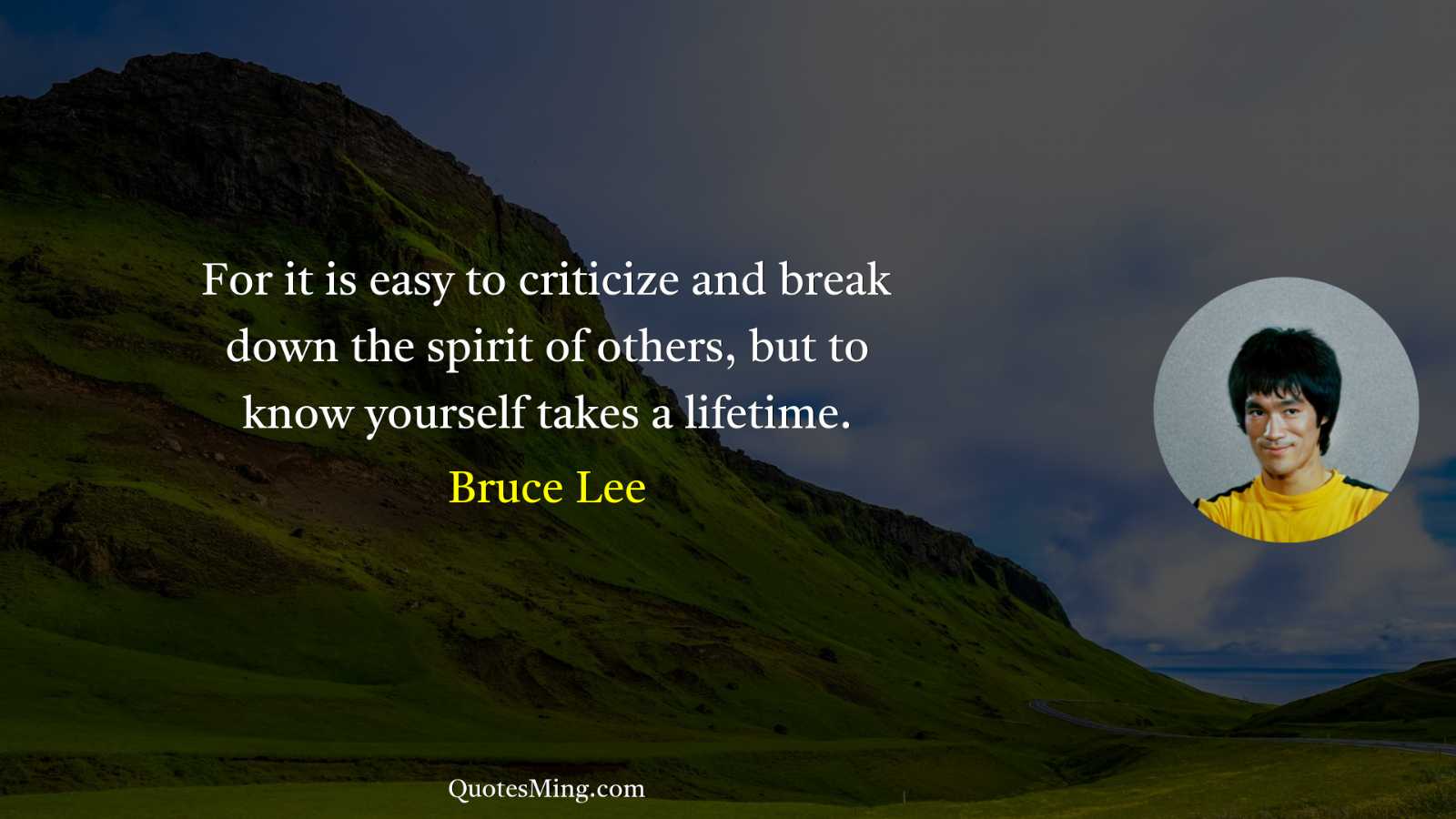 For it is easy to criticize and break down the