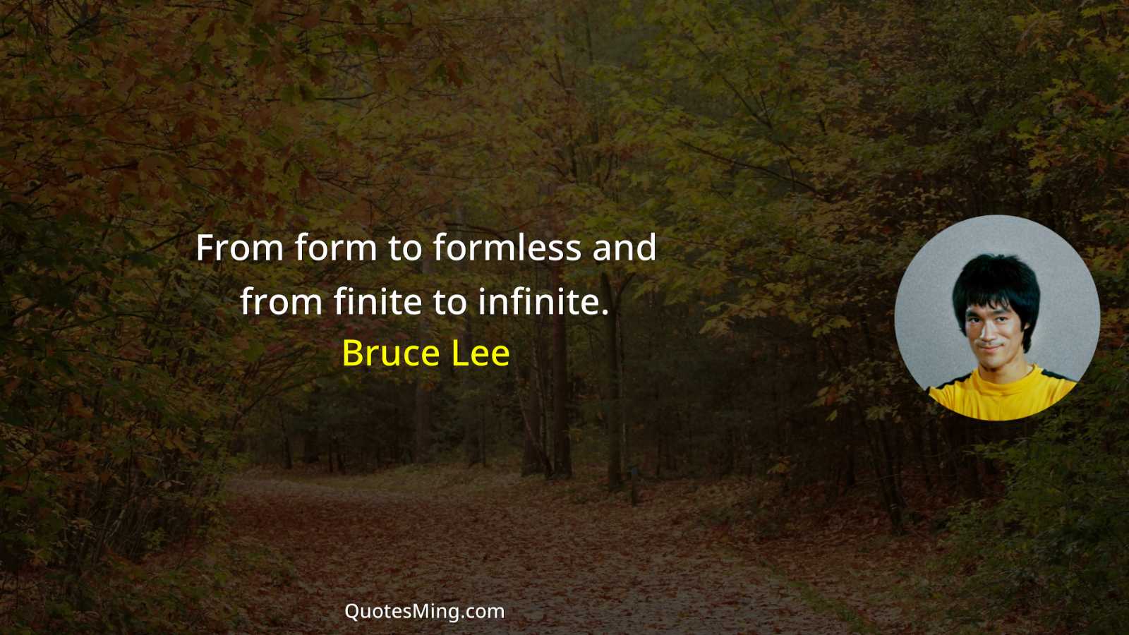 From form to formless and from finite to infinite