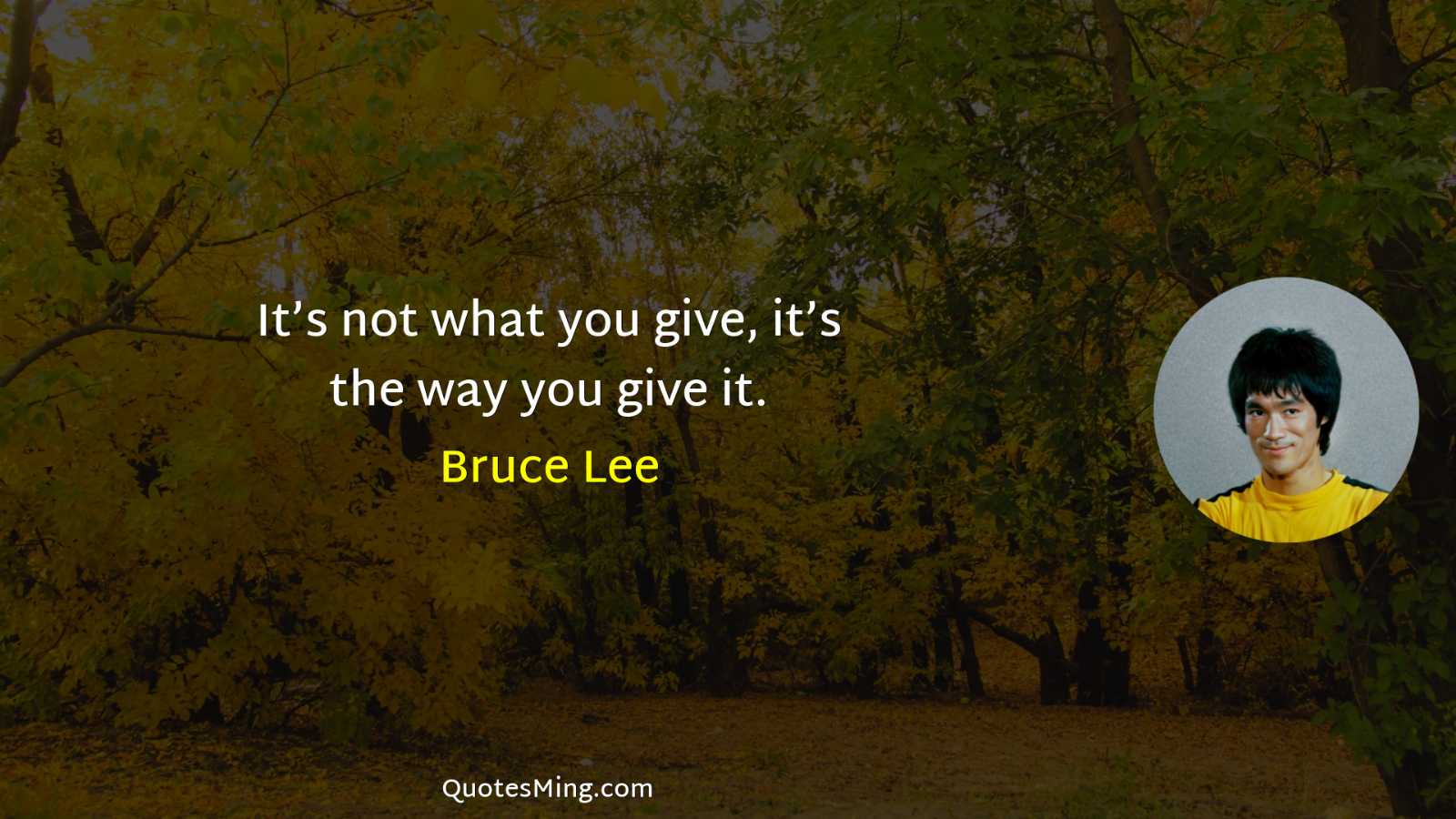 It’s not what you give it’s the way you give