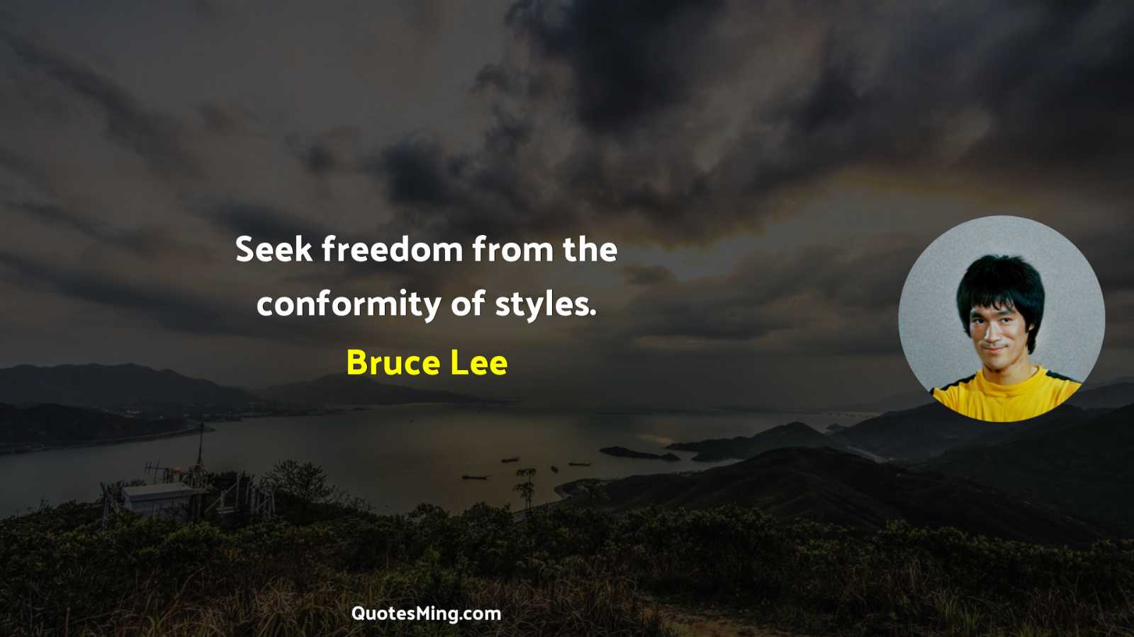 Seek freedom from the conformity of styles