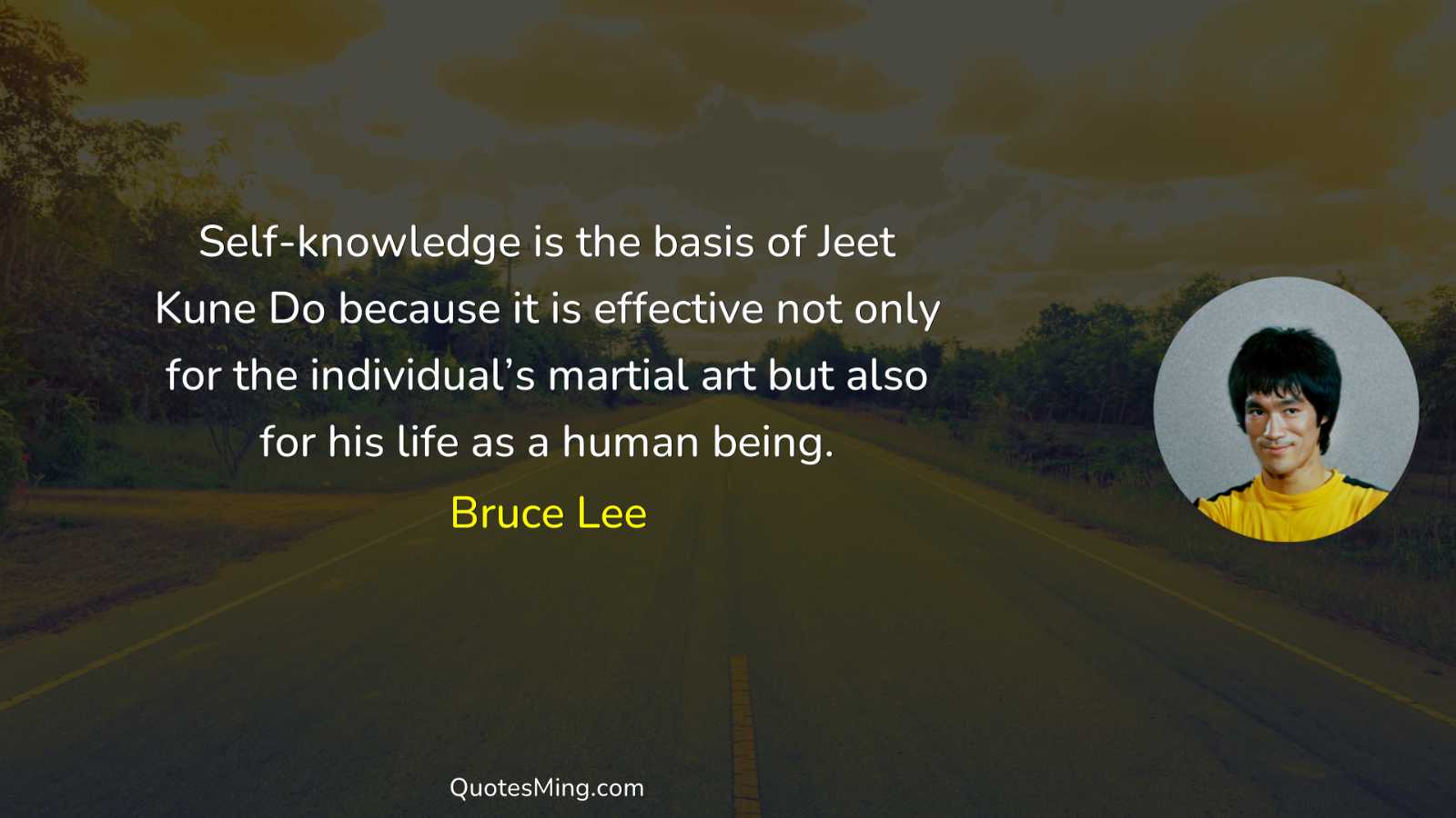 Self-knowledge is the basis of Jeet Kune Do because it