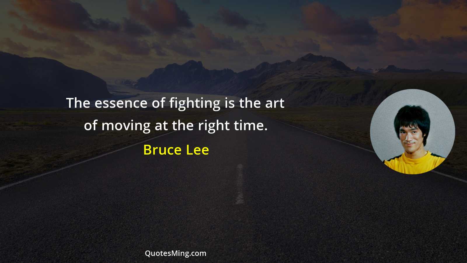 The essence of fighting is the art of moving at