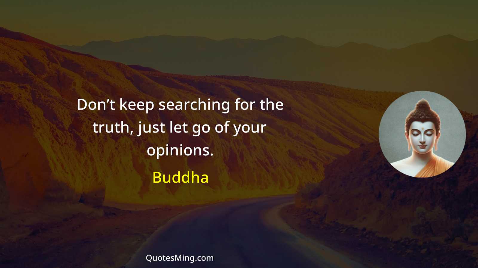 Don’t keep searching for the truth just let go of