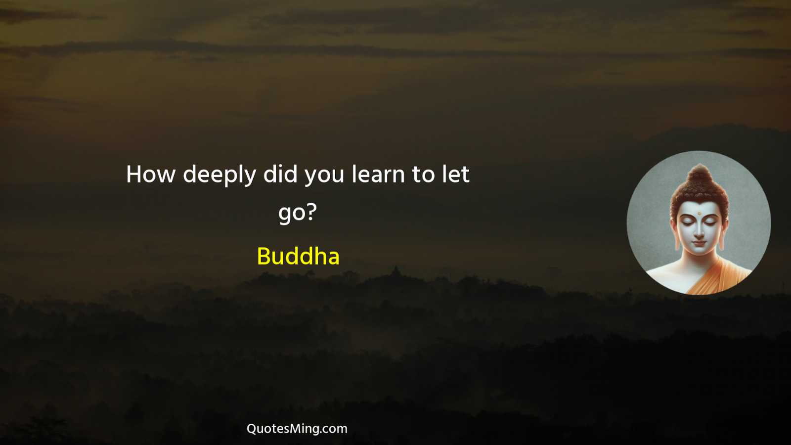 How deeply did you learn to let go?