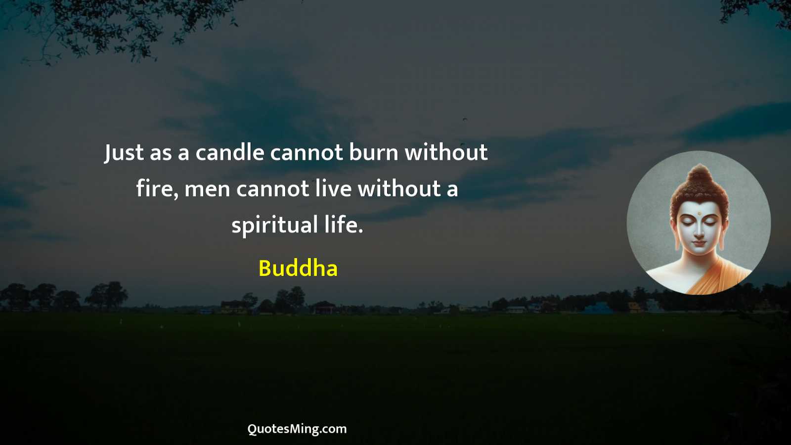 Just as a candle cannot burn without fire men cannot