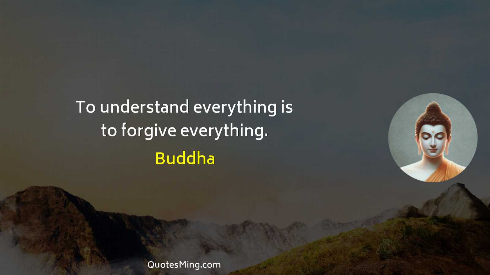 To understand everything is to forgive everything