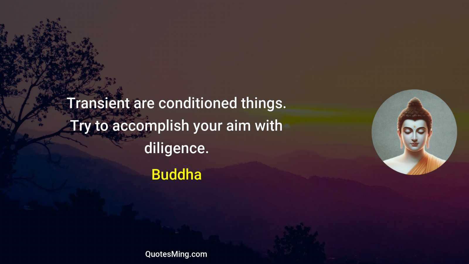 Transient are conditioned things Try to accomplish your aim with