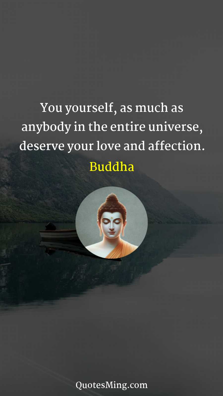 You yourself as much as anybody in the entire universe