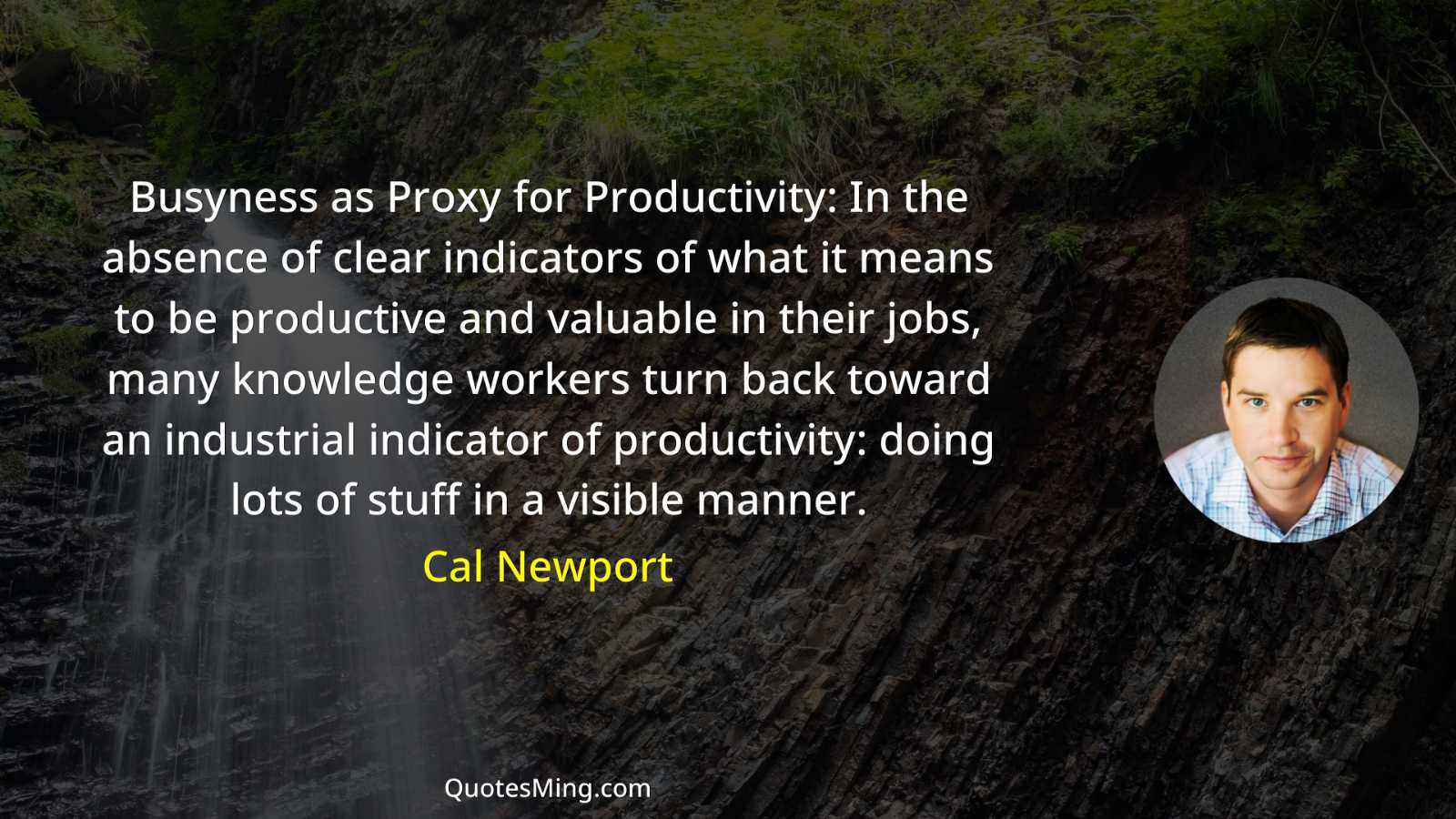 Busyness as Proxy for Productivity: In the absence of clear