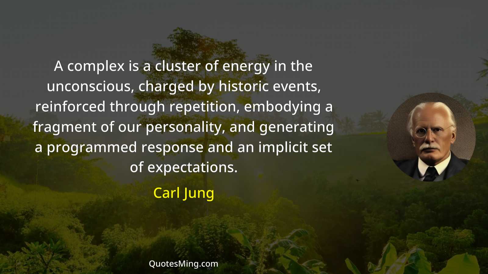 A complex is a cluster of energy in the unconscious