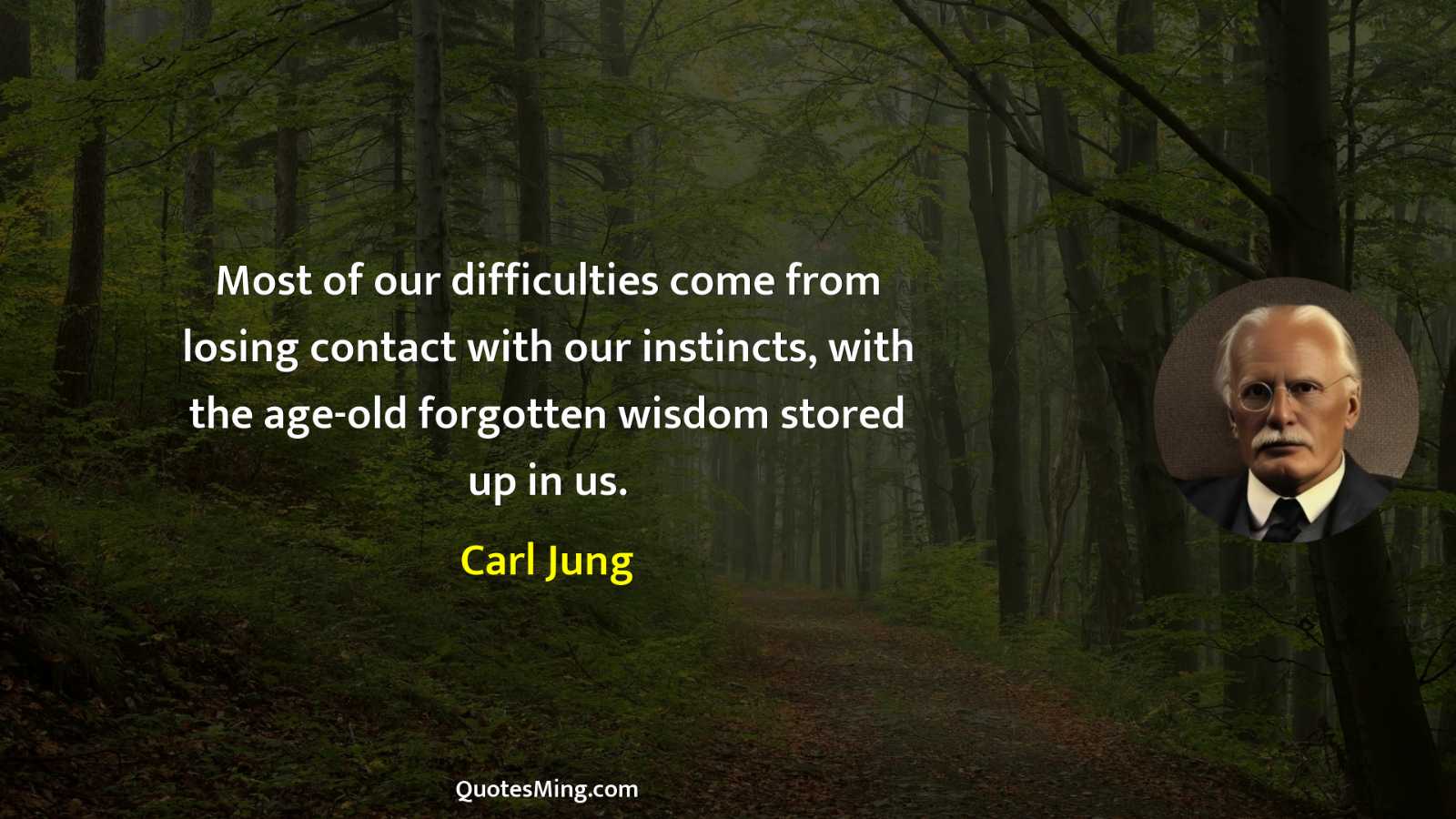 Most of our difficulties come from losing contact with our