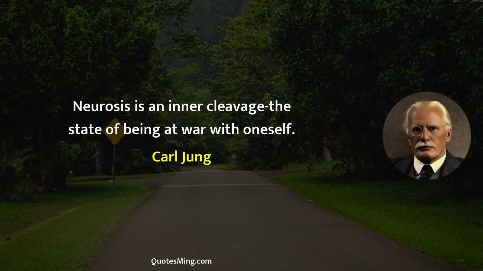 Neurosis is an inner cleavage-the state of being at war