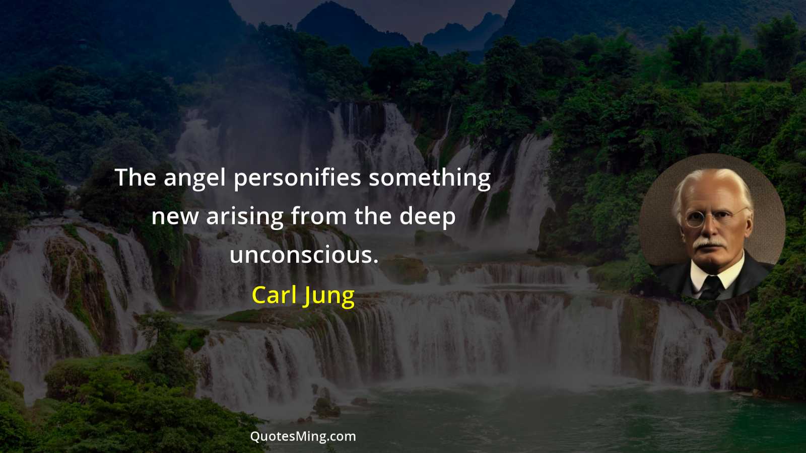 The angel personifies something new arising from the deep unconscious