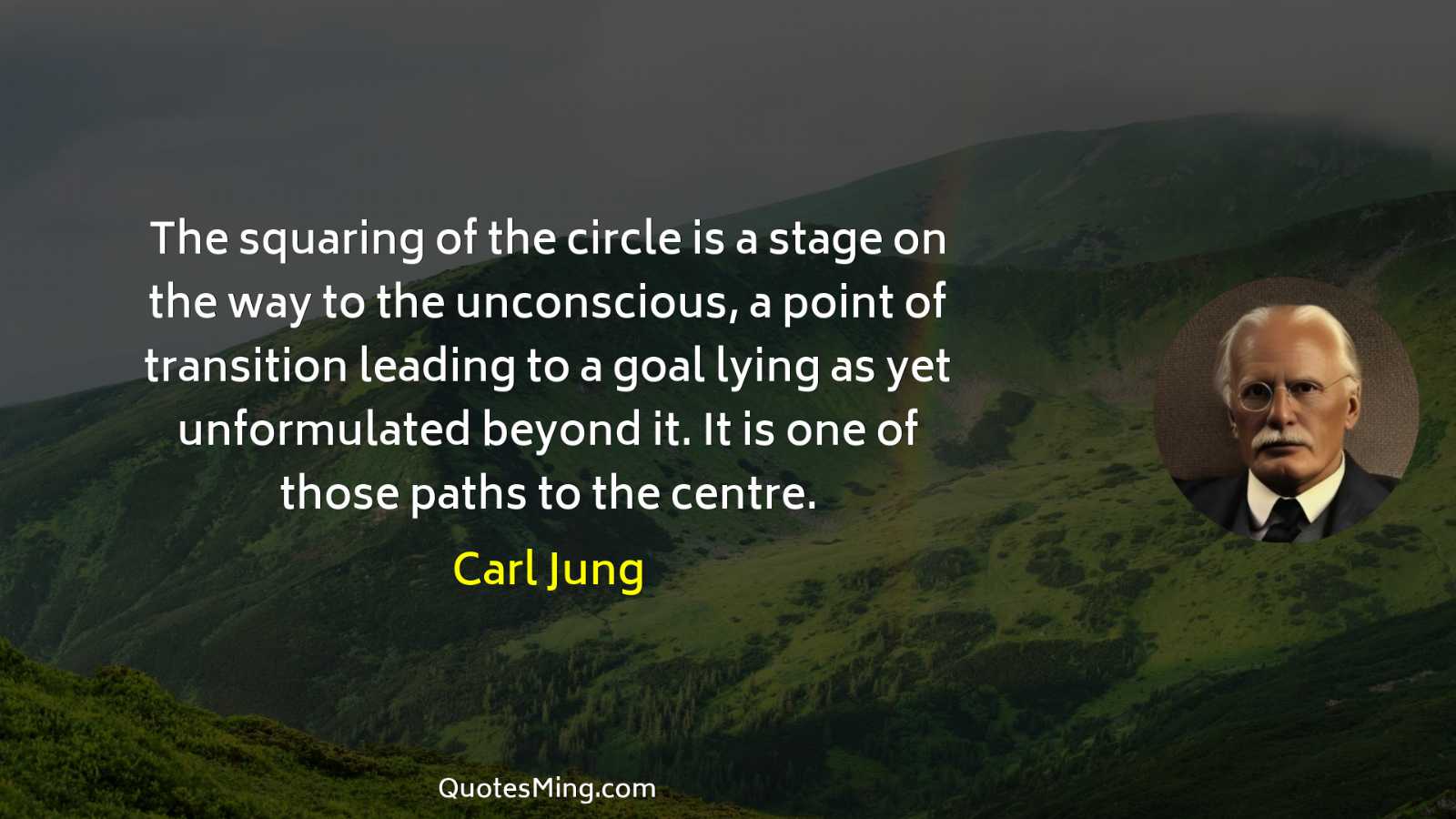 The squaring of the circle is a stage on the