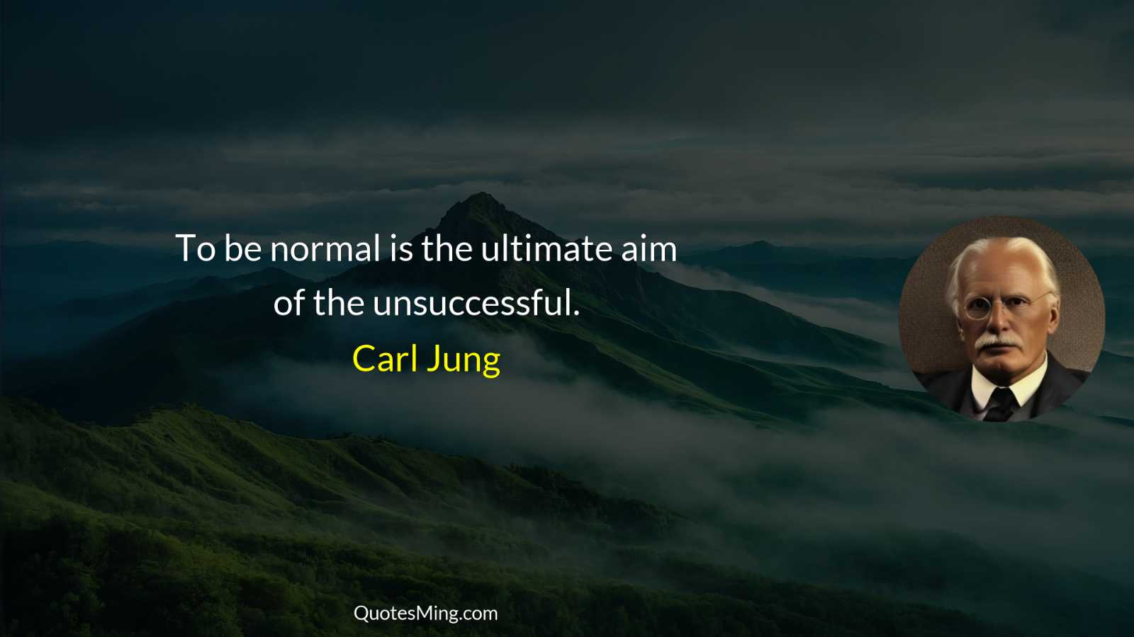 To be normal is the ultimate aim of the unsuccessful