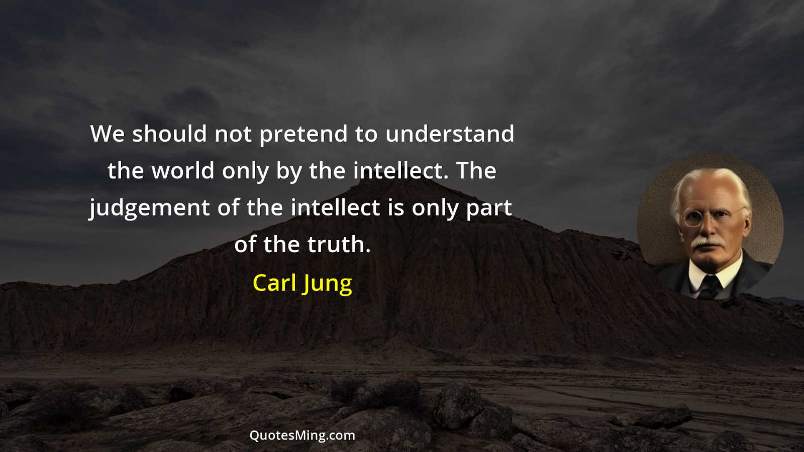 We should not pretend to understand the world only by