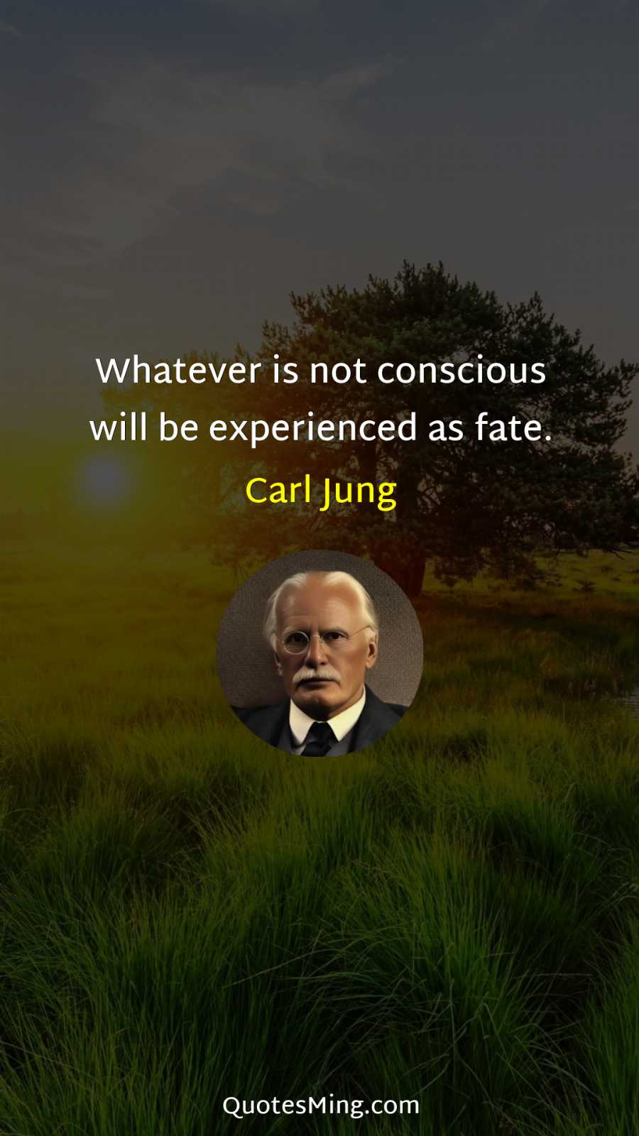 Whatever is not conscious will be experienced as fate