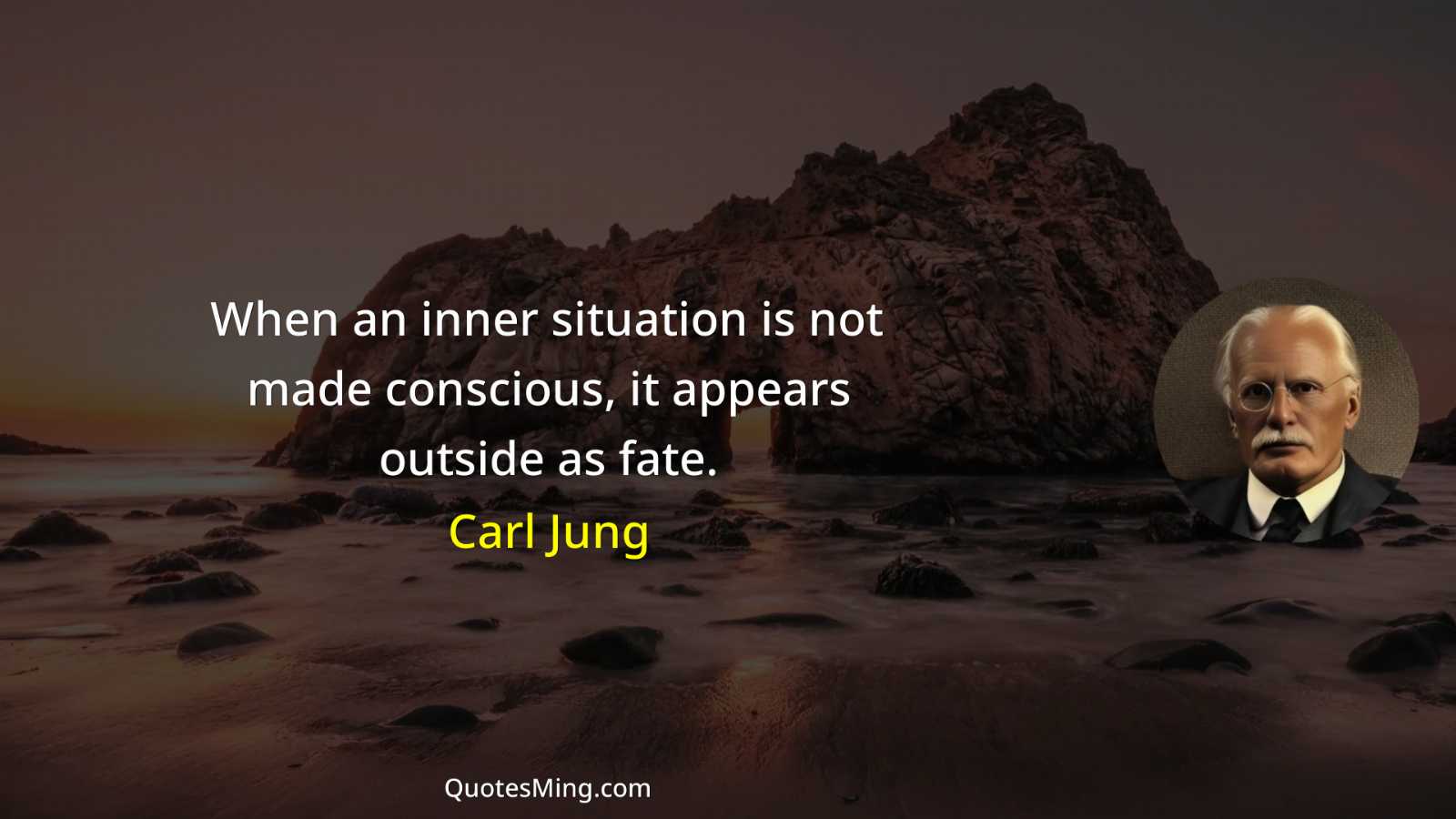 When an inner situation is not made conscious it appears