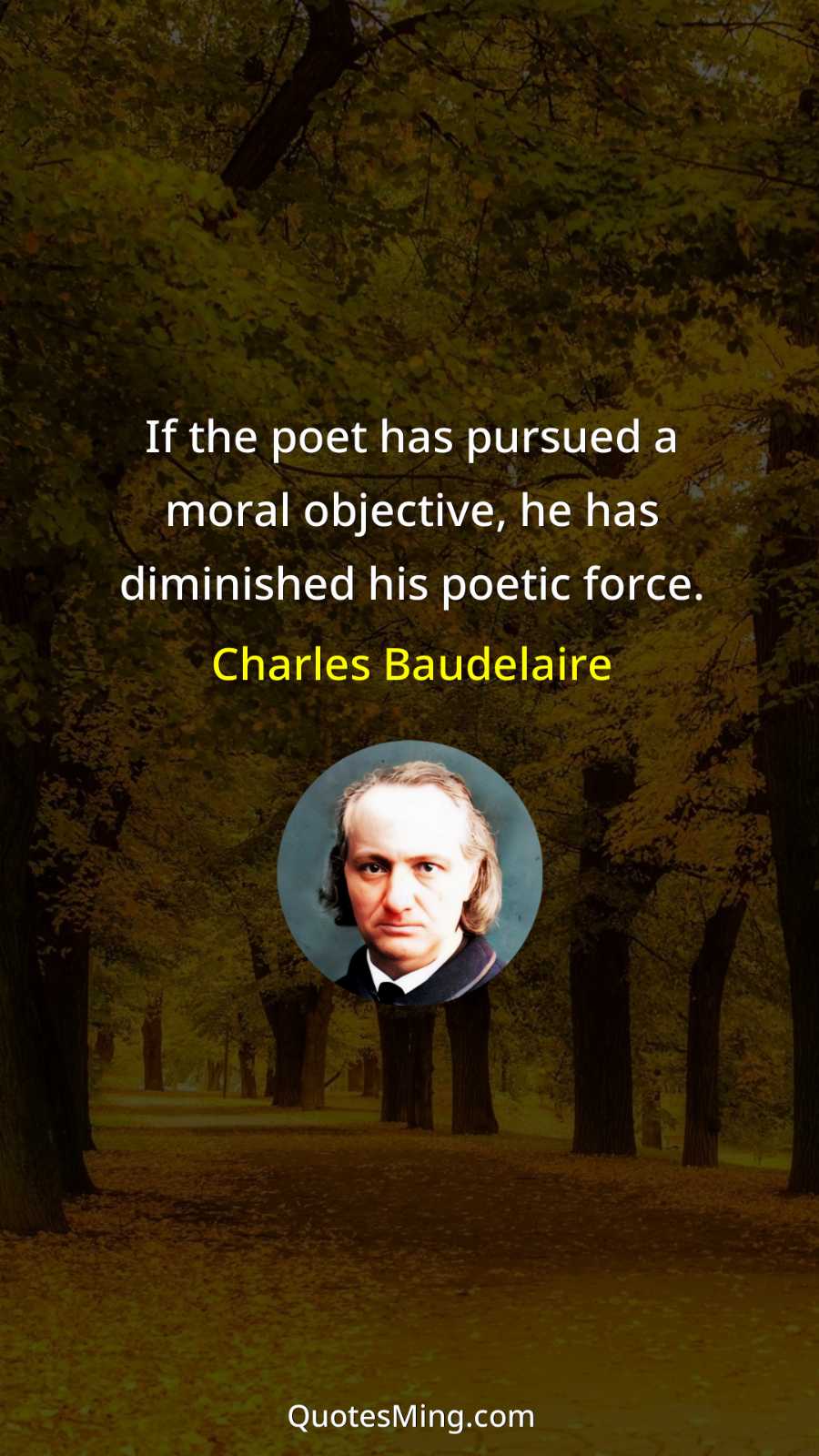 If the poet has pursued a moral objective he has